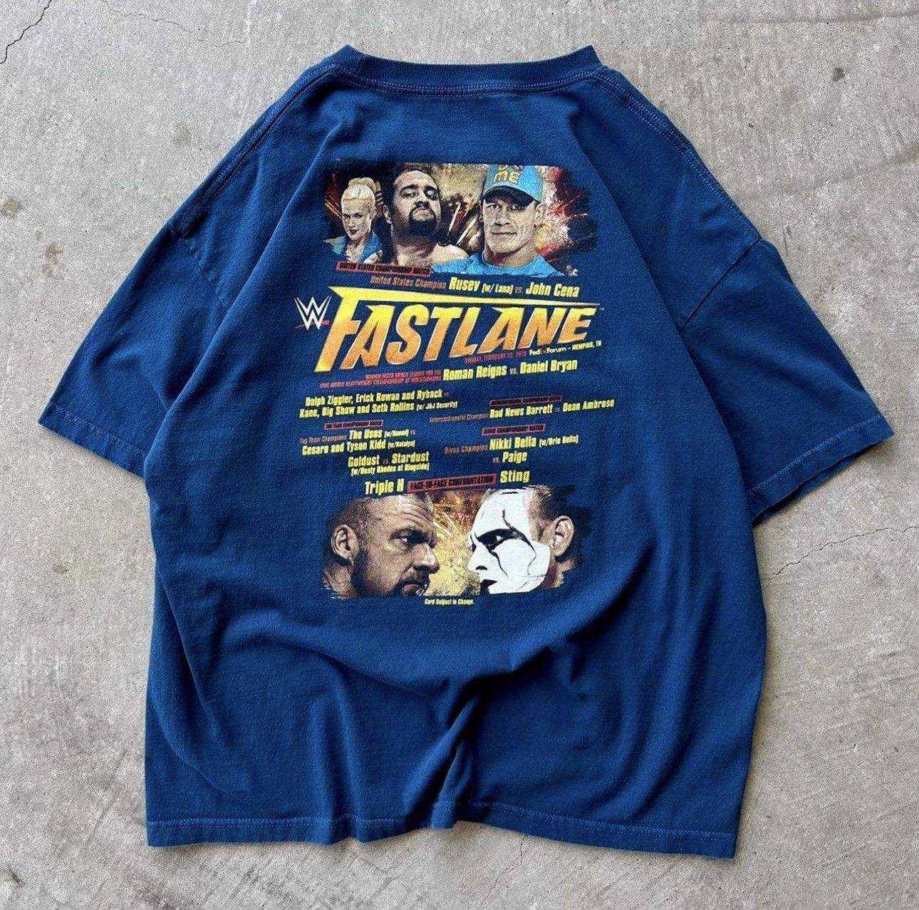 Vintage × WWE 2015 Fastlane Wwe Wwf Vintage Shirt xxl 2XL Sting Triple H Size US XXL / EU 58 / 5 - 2 Thumbnail