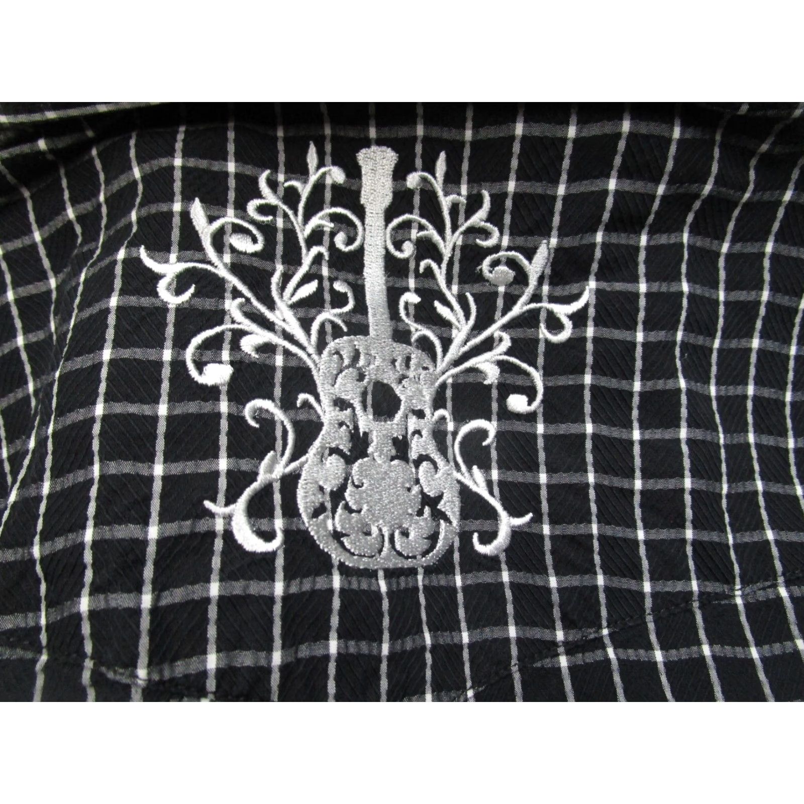 Wrangler Wrangler George Strait Shirt Men Medium Black Check Embroidered Logo Button-Up Size US M / EU 48-50 / 2 - 7 Thumbnail