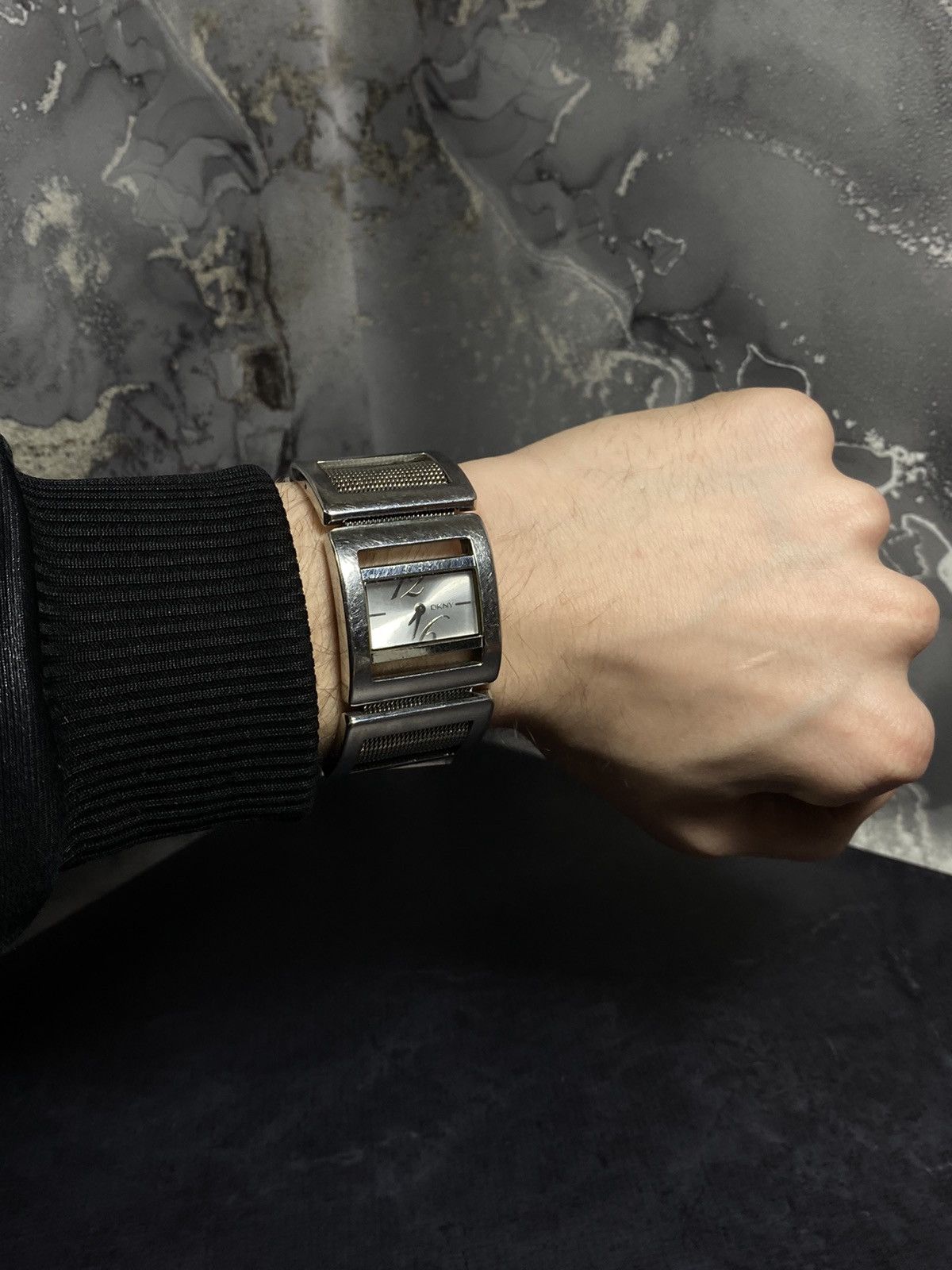 Hysteric Glamour DKNY Vintage 00s Stainless Steel Cuff Watch | Bold Design Size ONE SIZE - 14 Thumbnail