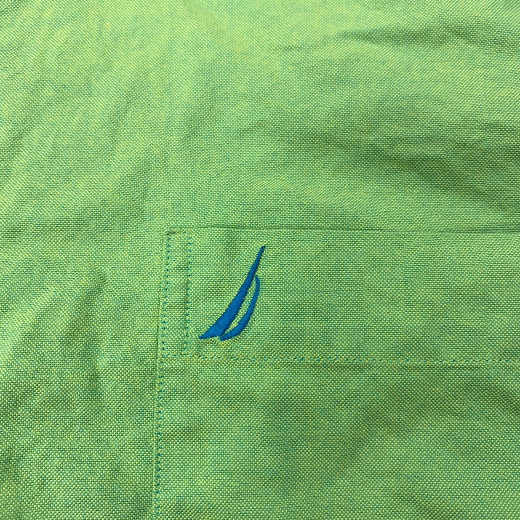 Nautica Nautica Shirt Mens Size 16.5 Green Button-Down Long Sleeve Oxford Vintage Casual Workwear Size US L / EU 52-54 / 3 - 3 Thumbnail