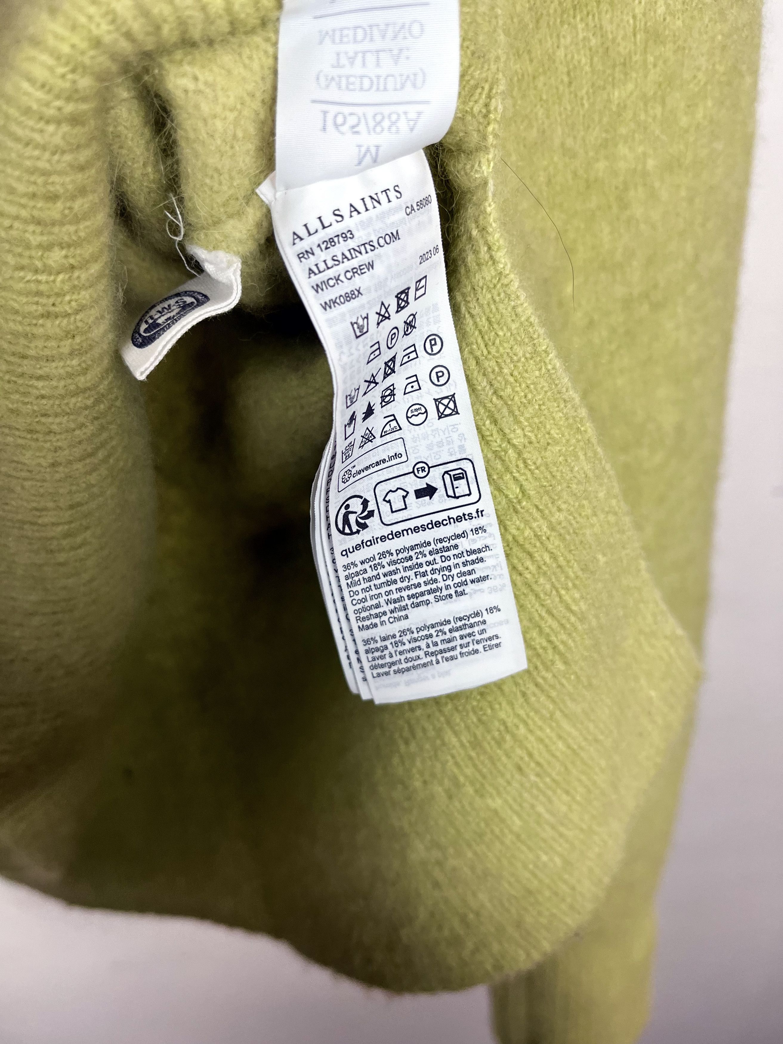 Allsaints Allsaints Wick Crew Jumper Brat Green Size M / US 6-8 / IT 42-44 - 5 Thumbnail