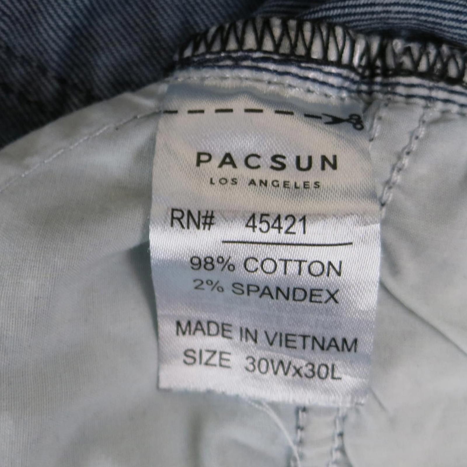 Pacsun Men's 30x30 Pacsun Distressed Blue Denim Jeans Size US 30 / EU 46 - 9 Thumbnail