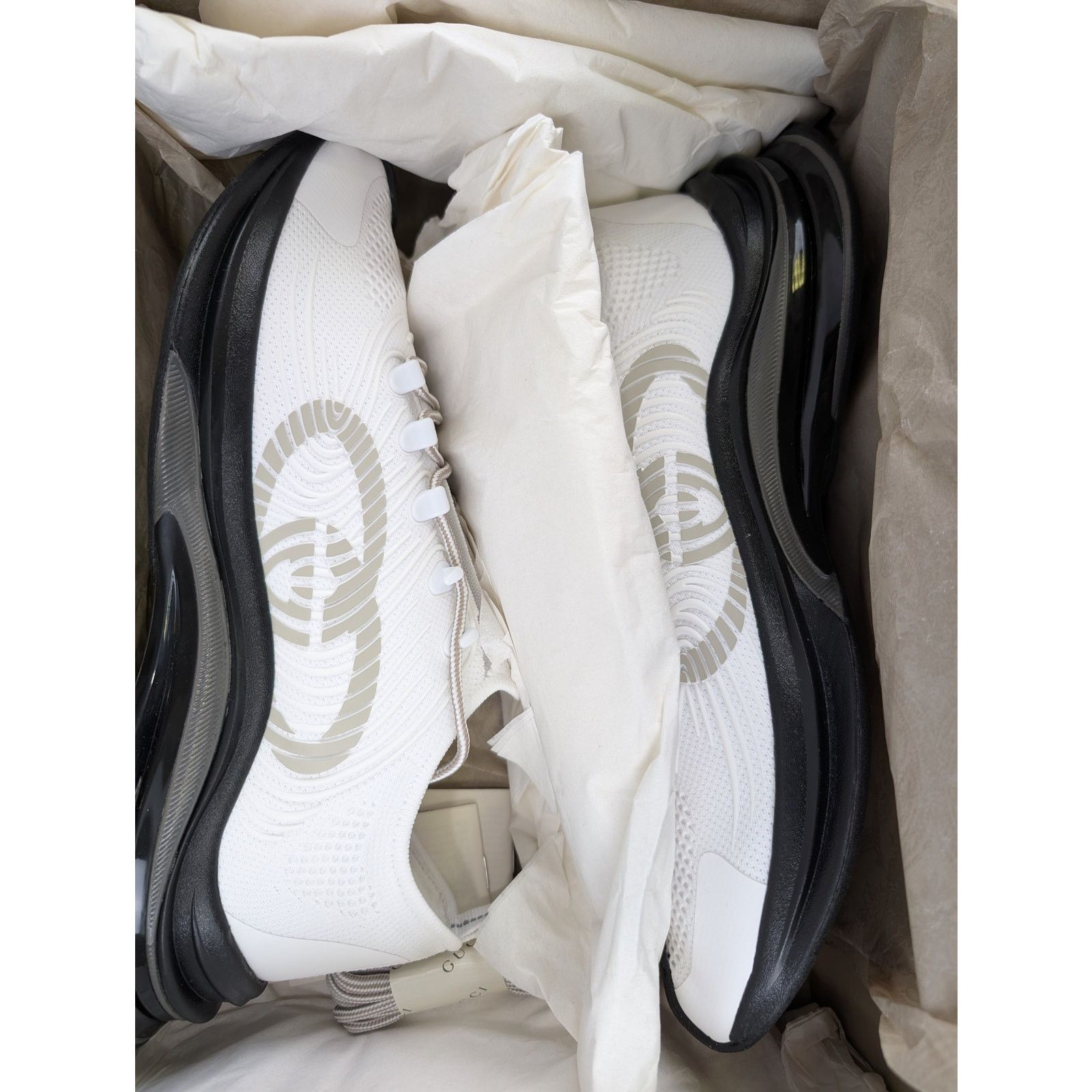 Gucci o1rshd1 Men's Run Sneakers in Black/White Size US 12.5 / EU 45-46 - 20 Thumbnail