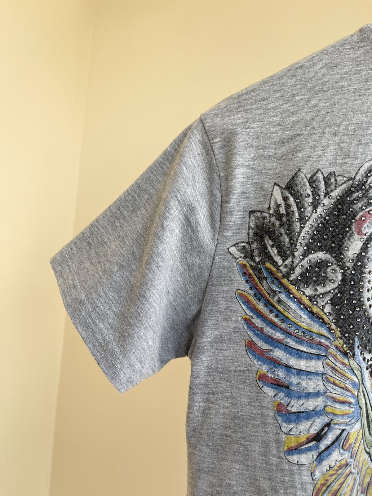 Ed Hardy Slim Fit Tattoo Rhinestone Graphic Print T-Shirt Vintage 00s Size US M / EU 48-50 / 2 - 9 Thumbnail