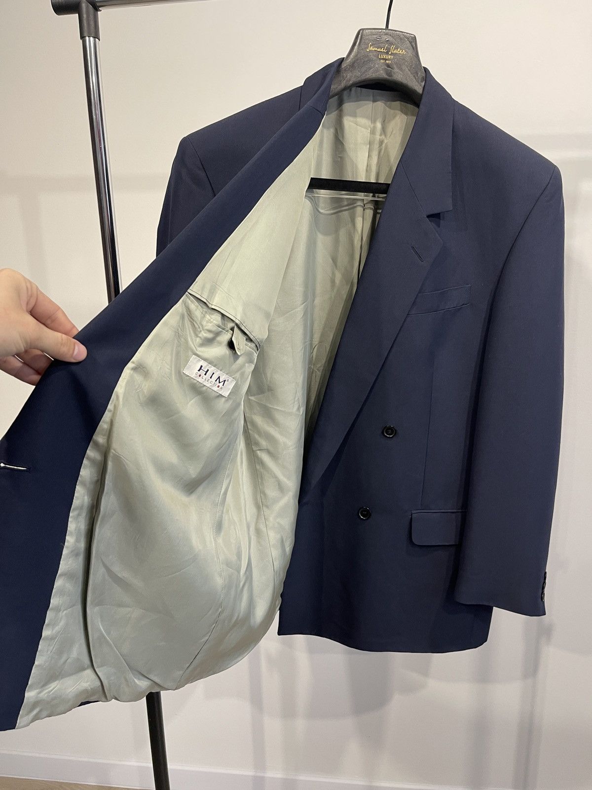 Vintage Vintage double-breasted blazer classic jacket sport coat Size 42R - 3 Thumbnail
