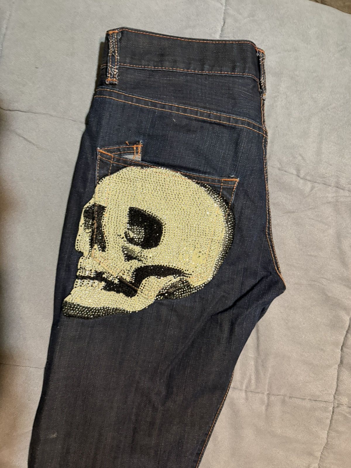 Ed Hardy Y2k vintage christian audigier ed hardy crystal denim Size US 31 - 4 Thumbnail