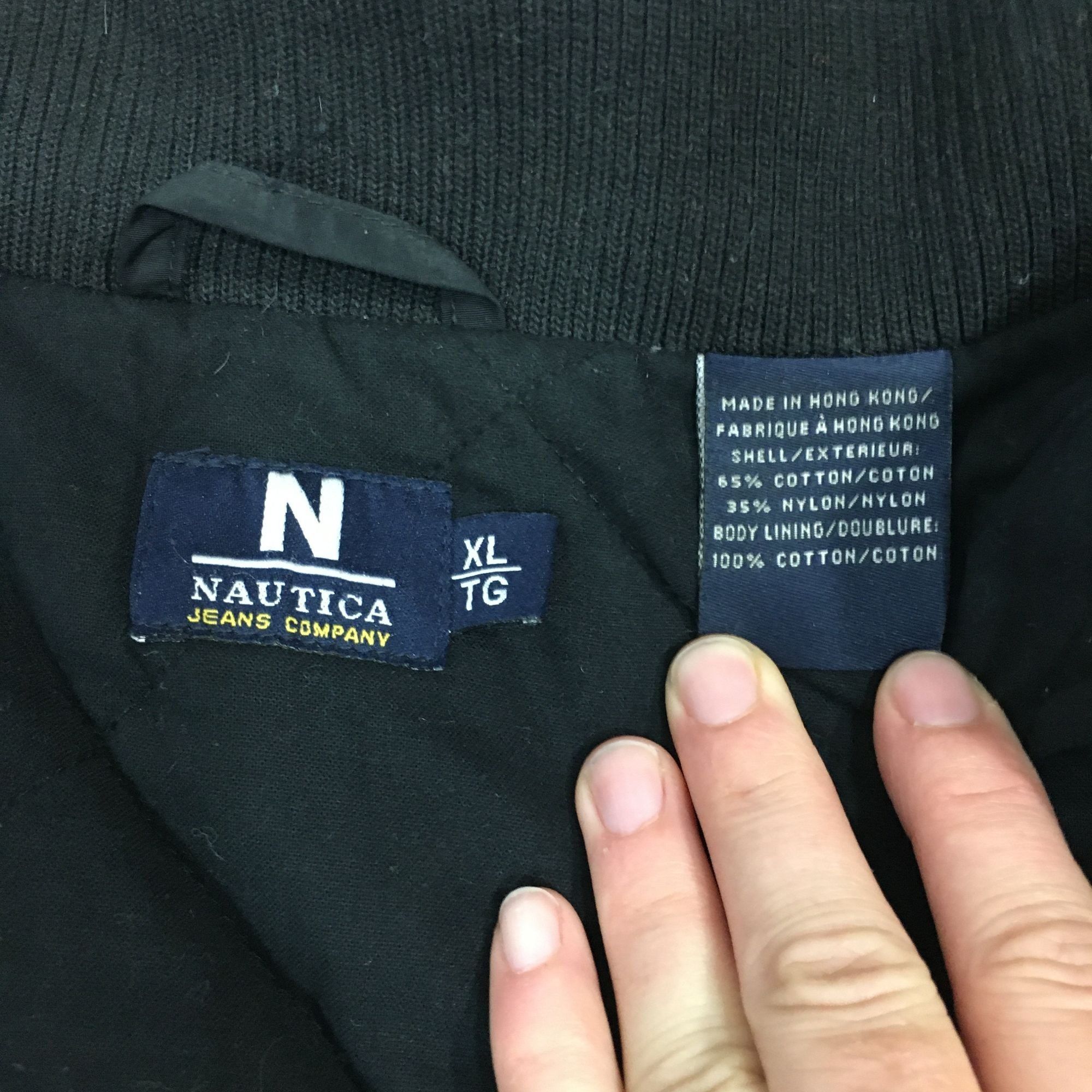 Nautica Vtg NAUTICA Jeans Black Nylon Puffer TRUCKER Jacket Size US XL / EU 56 / 4 - 4 Thumbnail