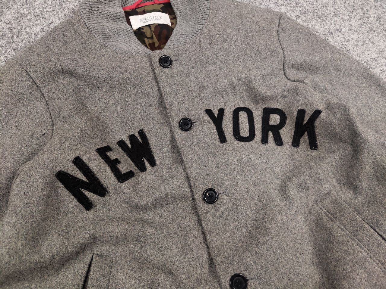 Japanese Brand Vintage Browny Design Japan New York Wool Varsity Jacket Size US M / EU 48-50 / 2 - 8 Thumbnail