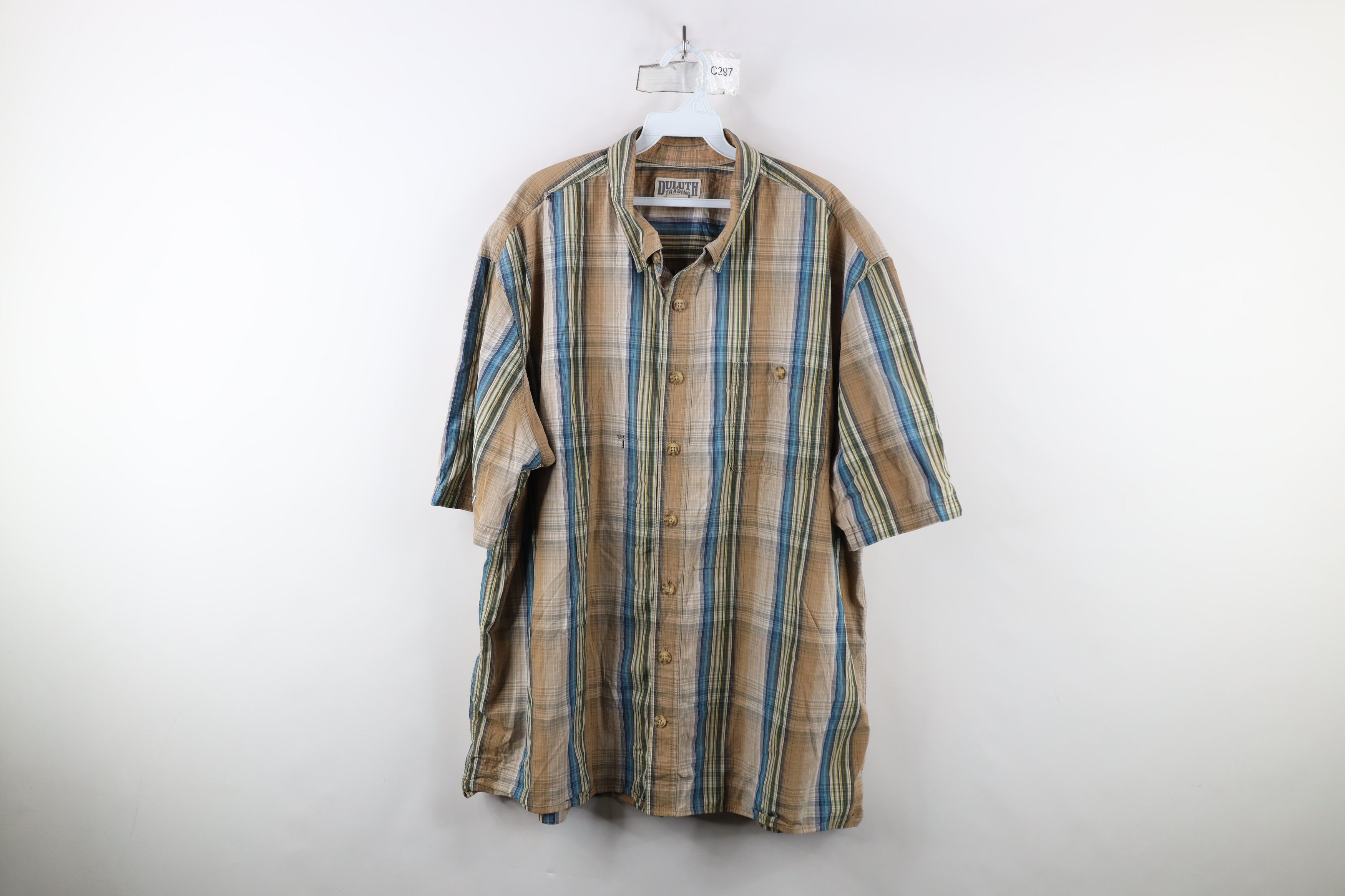 Duluth Trading Company × Vintage Duluth Trading Co Short Sleeve Collared Button Down Shirt Size US XXL / EU 58 / 5 - 1 Thumbnail