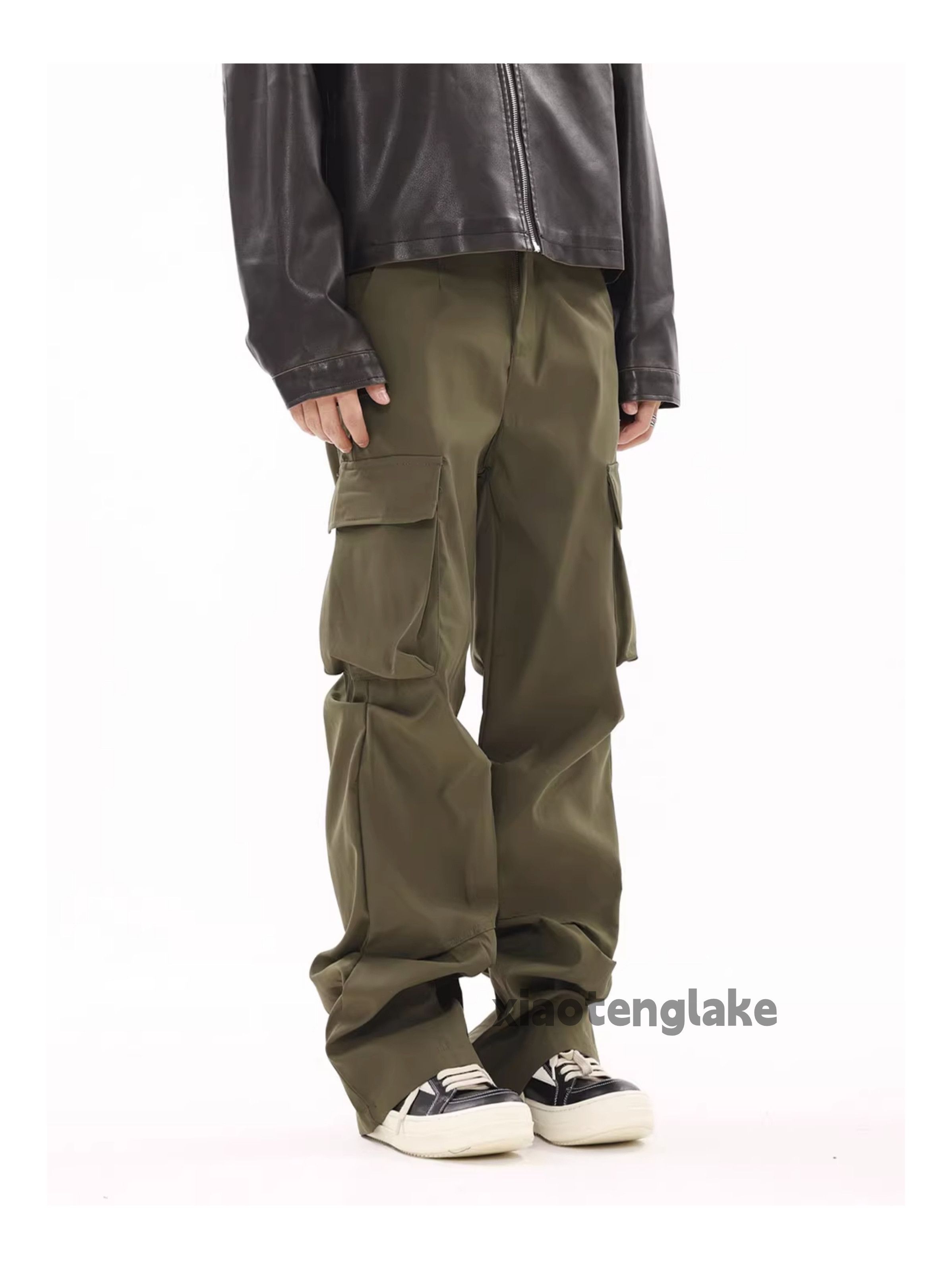 utility military stack pleated skate hiphop cargo pants