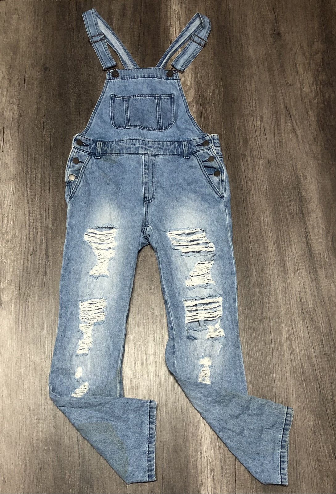GU × Japanese Brand GU OVERALL DISTRESSED DENIM UNISEX Size US 32 / EU 48 - 1 Thumbnail
