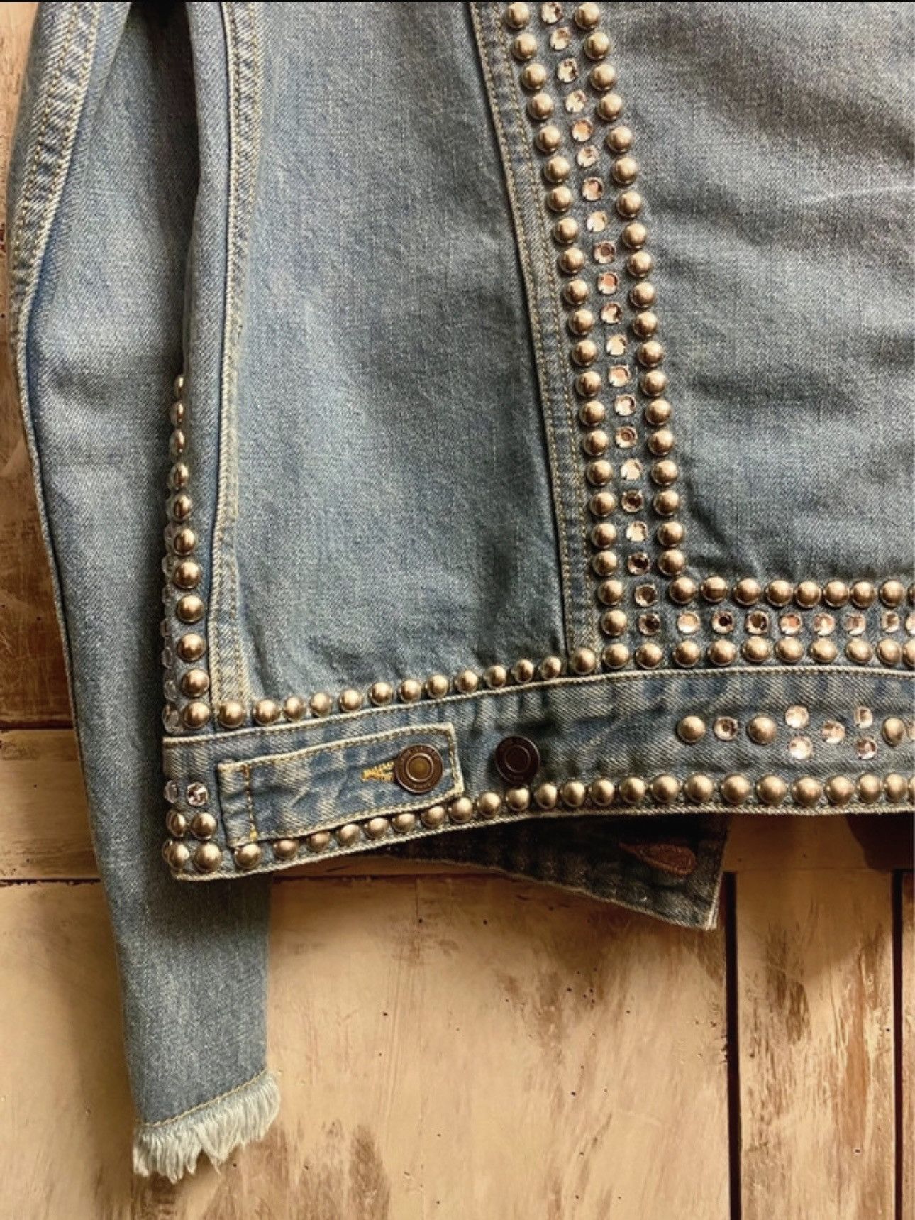 Saint Laurent Paris Saint Laurent Paris embellished denim jacket M WOMEN Size M / US 6-8 / IT 42-44 - 15 Thumbnail