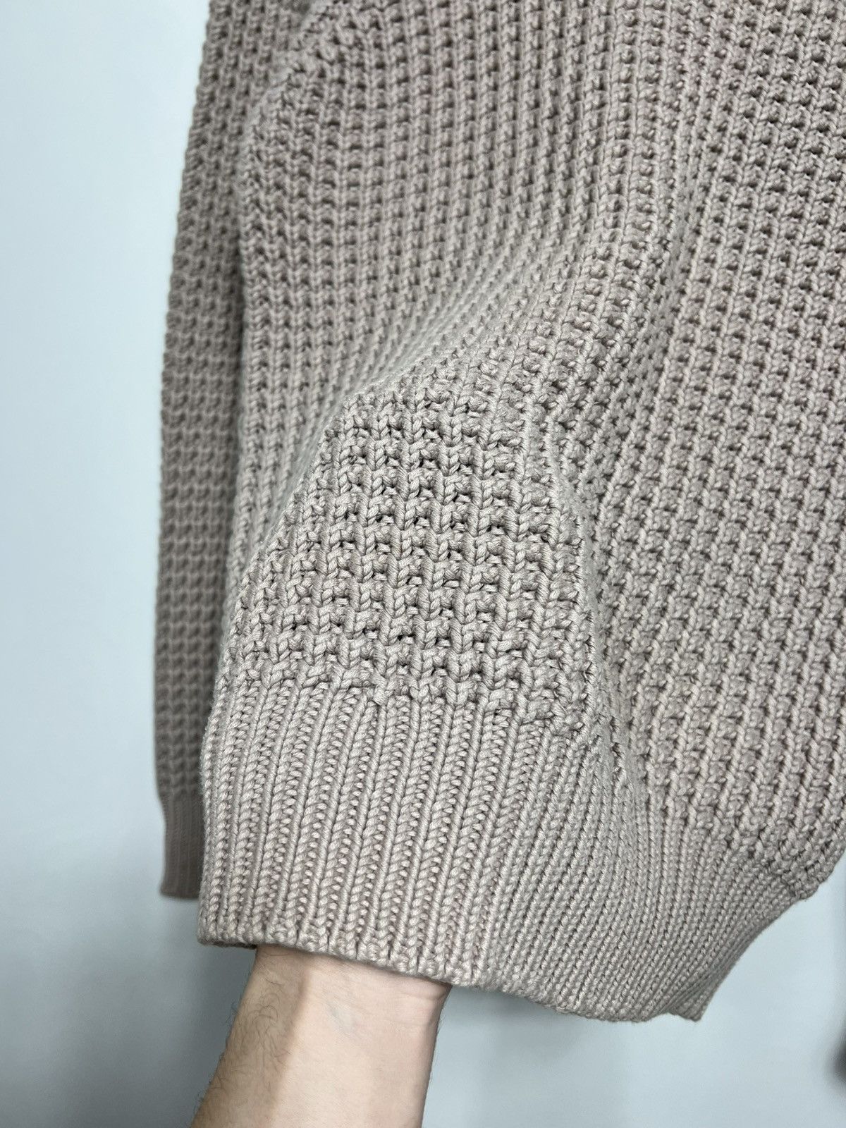 Allsaints Allsaints Light Brown Rok Crew Cable Knit Sweater Size US S / EU 44-46 / 1 - 7 Thumbnail