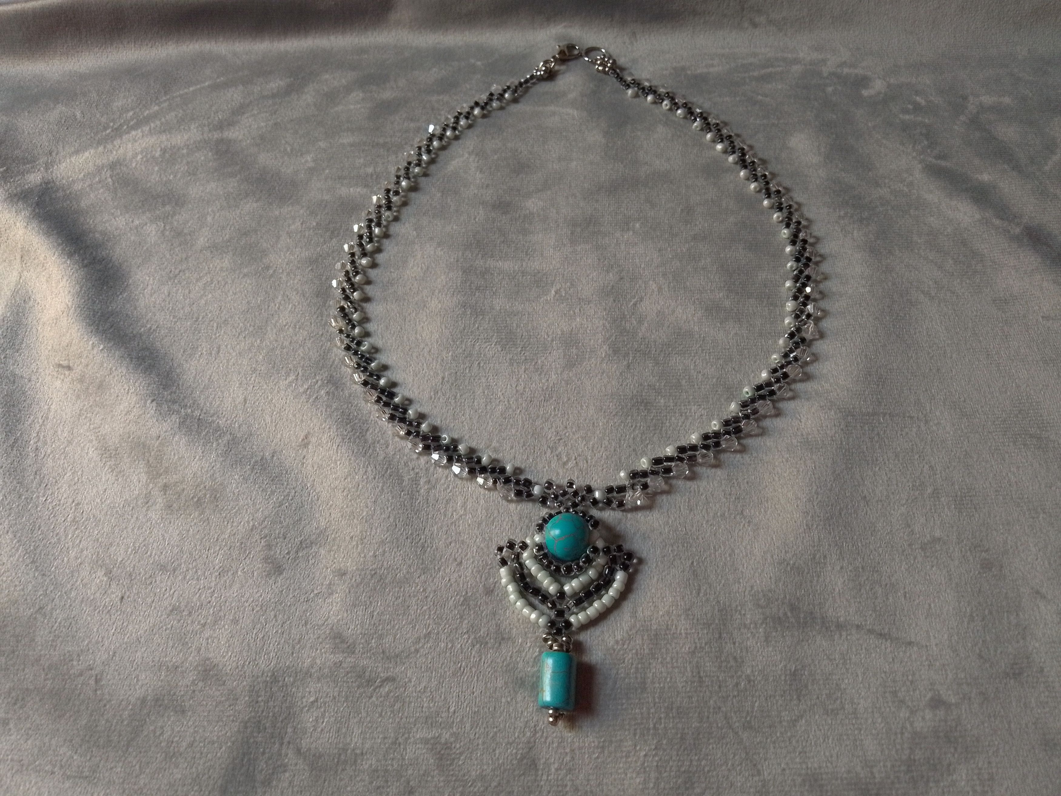 Handmade Necklace Ethnic Streetwear Howlite Turquoise Gemstones Size ONE SIZE - 7 Thumbnail