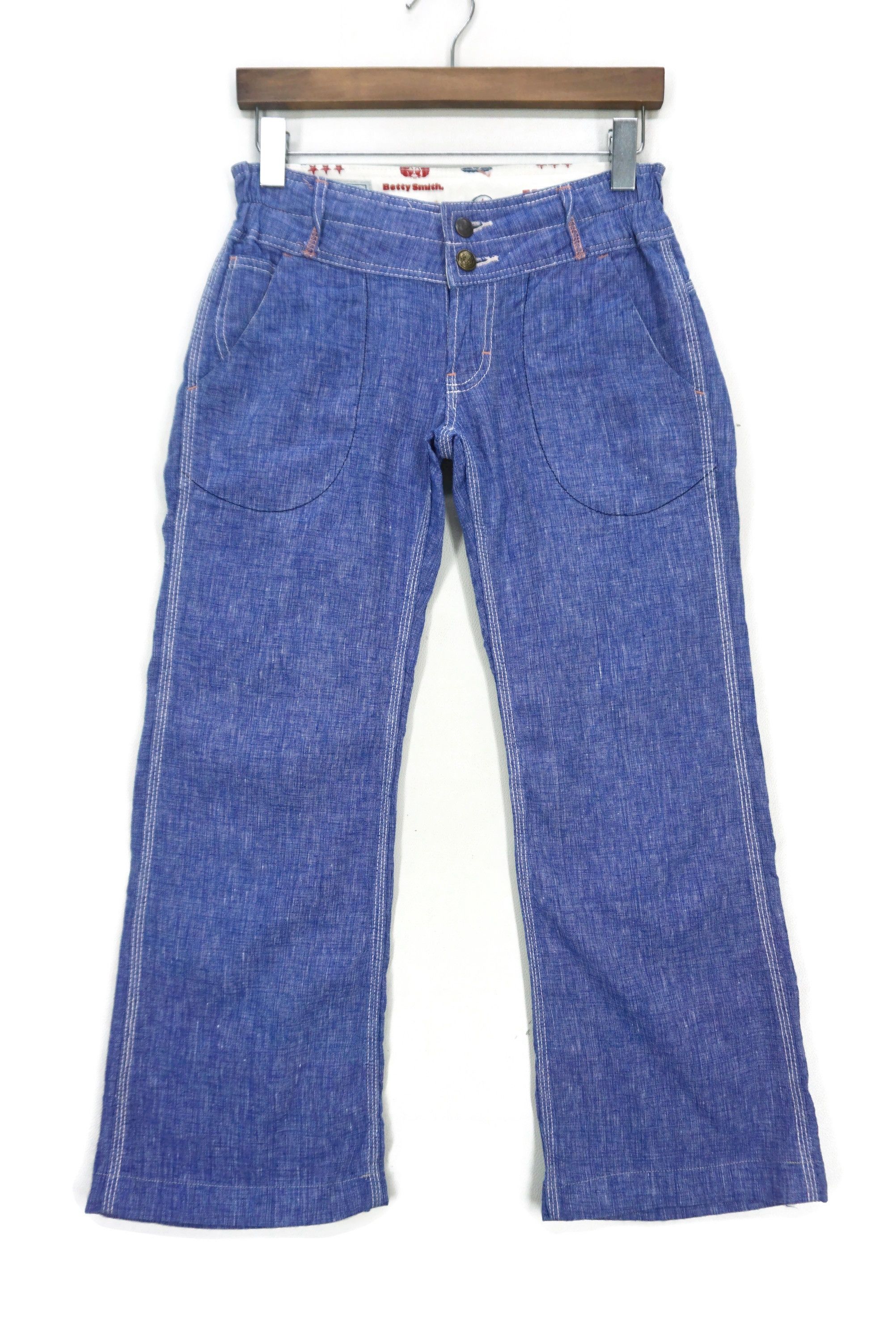 Japanese Brand Betty Smith Pants Size W27xL26.5 Low-Rise Linen Cropped Size 27" / US 4 / IT 40 - 1 Thumbnail