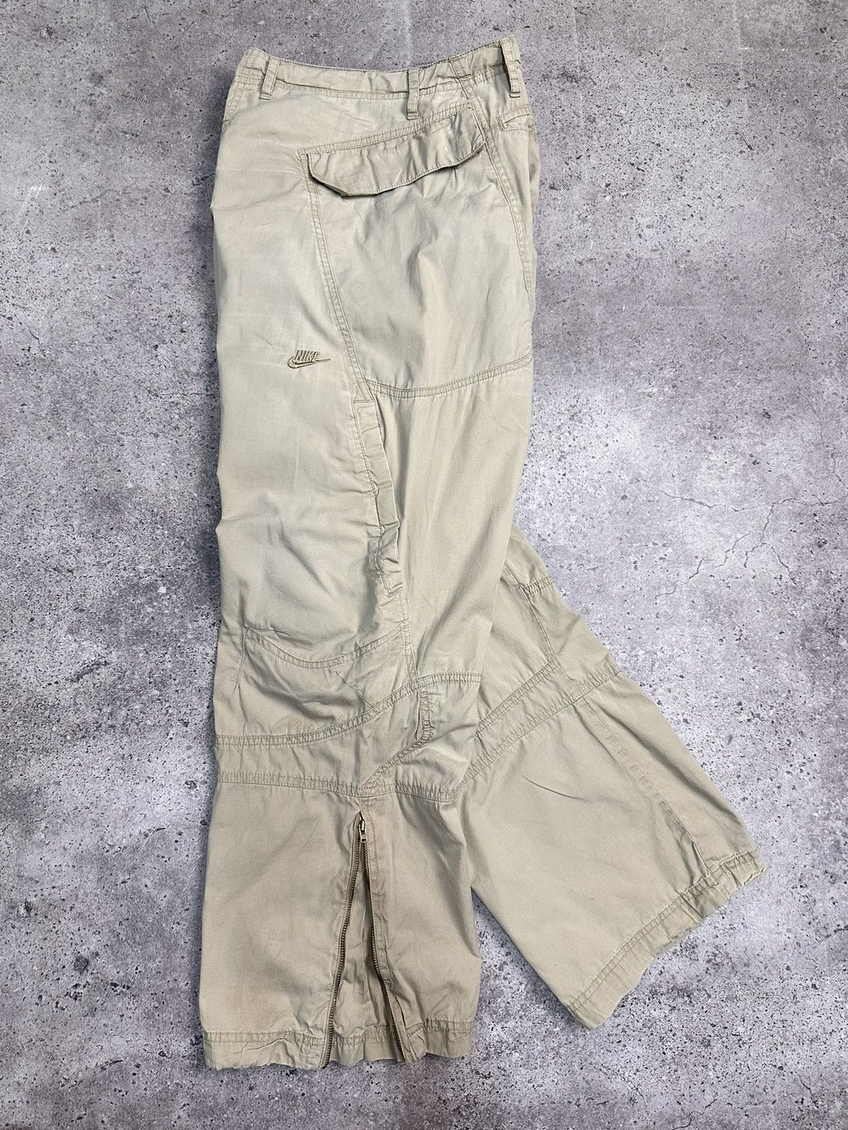 Nike Vintage Nike Cargo Baggy Japan Avantgarde Faded Bontage Y2K Size US 36 / EU 52 - 14 Thumbnail