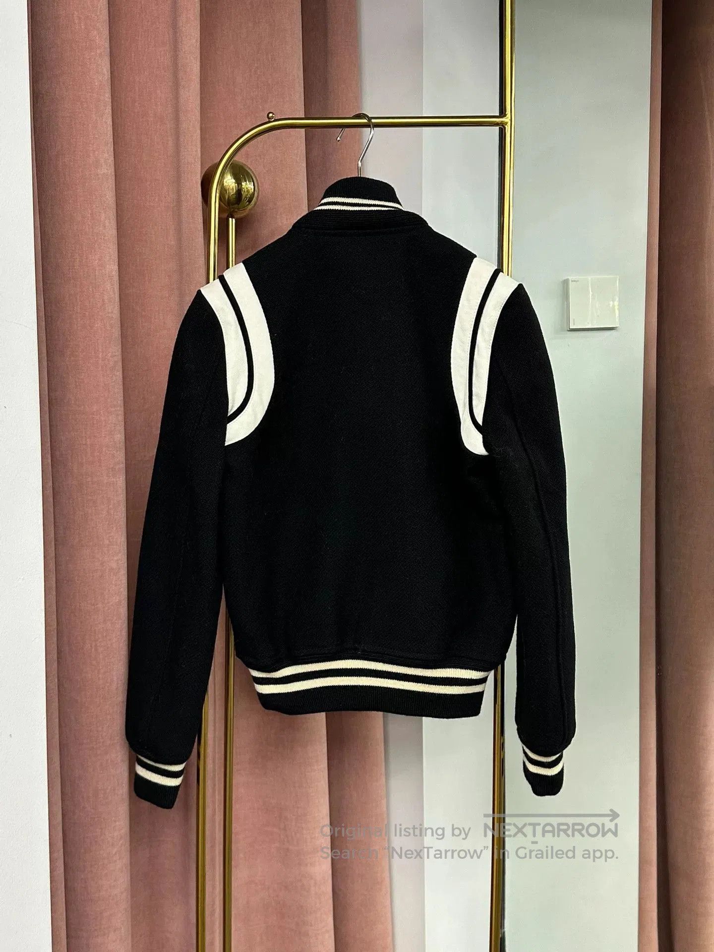 Saint Laurent Paris Saint Laurent Black White Baseball Jacket. Size XXS / US 00 / IT 34 - 2 Thumbnail