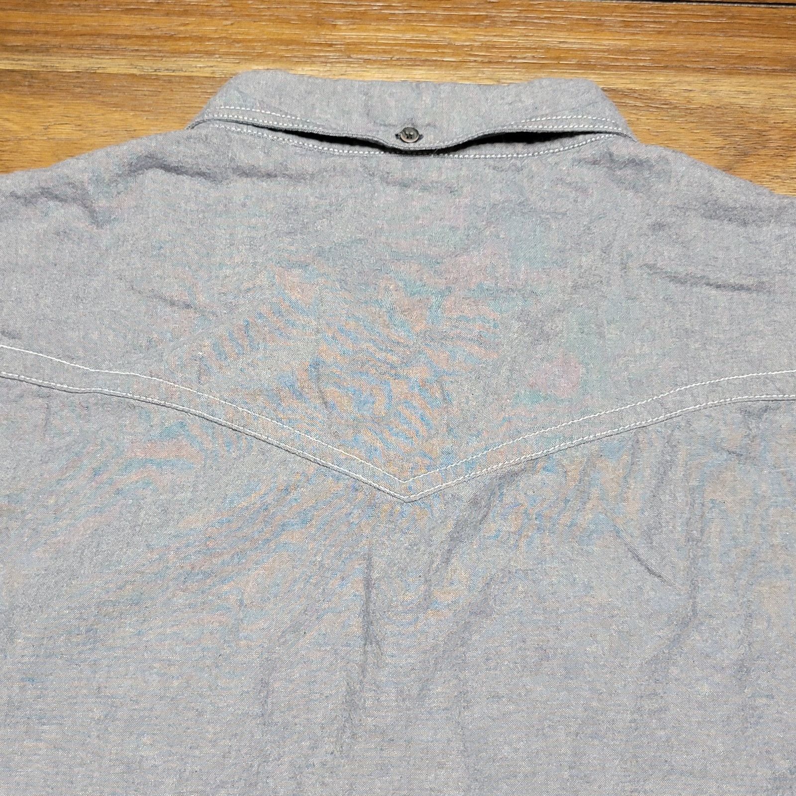 Redhead Red Head LS Blue Denim Pearl Snap Western Shirt - Size XL Size US XL / EU 56 / 4 - 4 Thumbnail