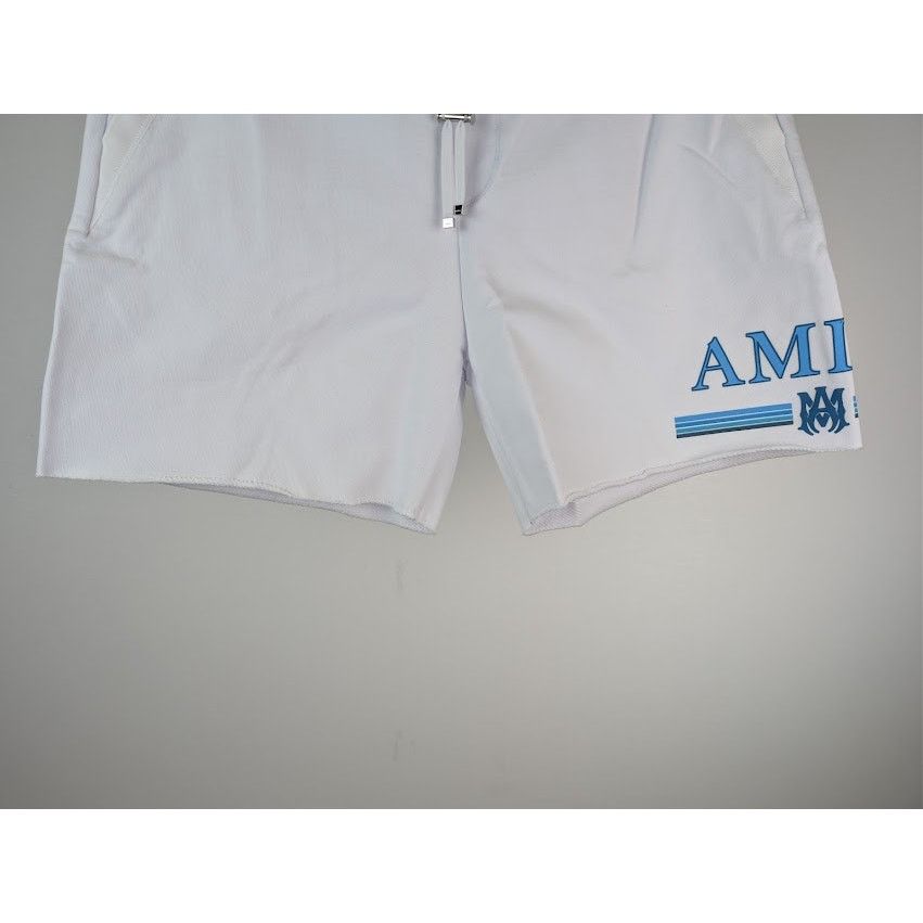 Amiri o1rshd1 MA Bar Watercolor Logo Short in White Size US 36 / EU 52 - 4 Thumbnail