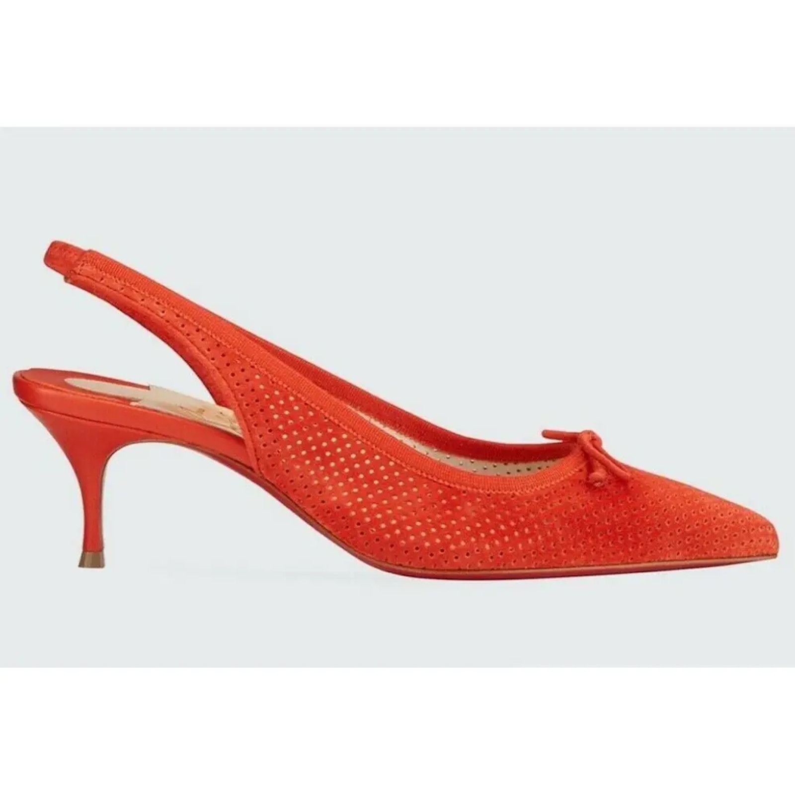 Christian Louboutin Christian Louboutin Hall Sling Pump 55 VIF Red Orange Size US 8 / IT 38 - 1 Thumbnail