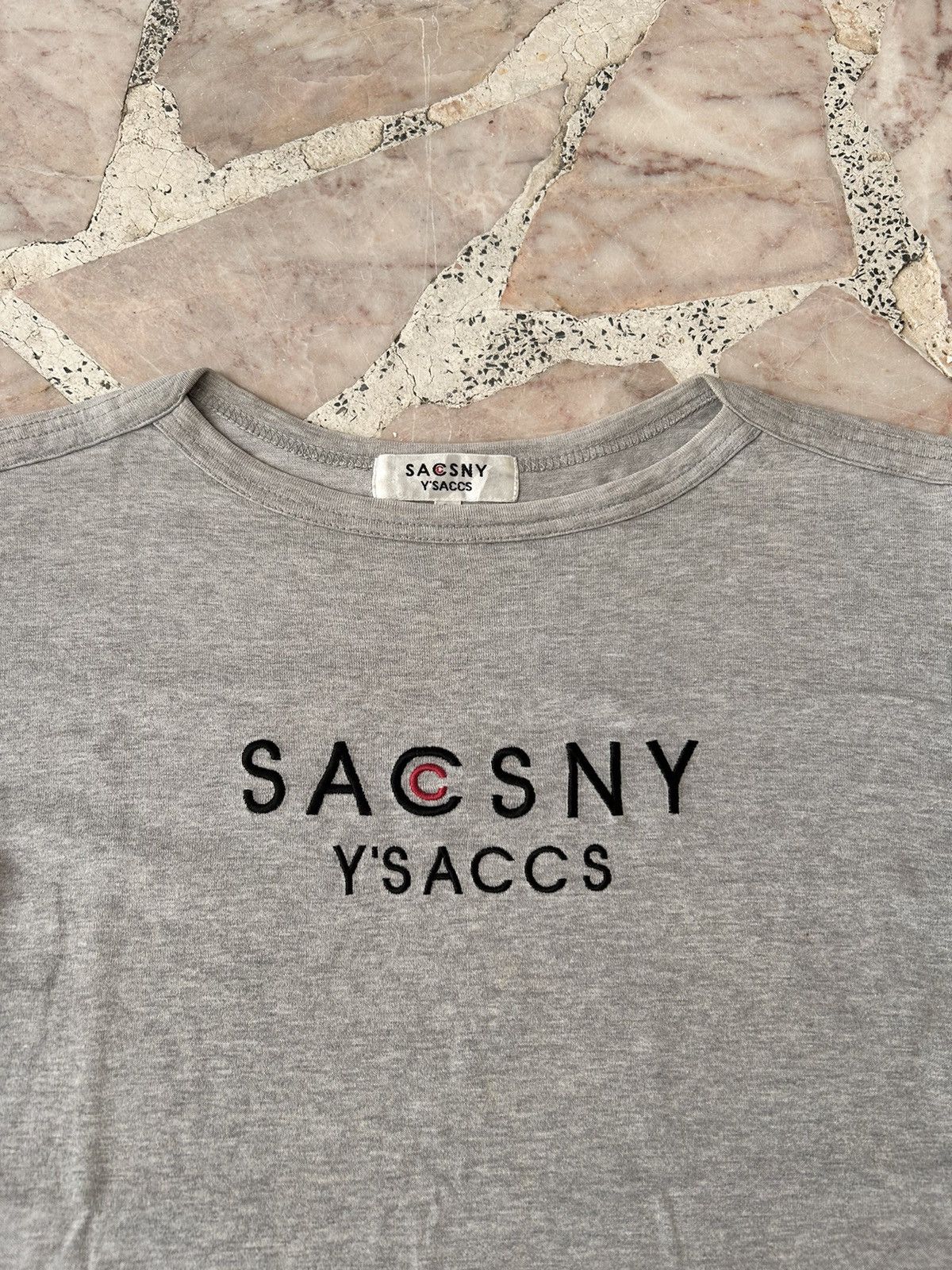 Yohji Yamamoto Fronthit spellout ysacs gray tee Size US M / EU 48-50 / 2 - 1 Thumbnail