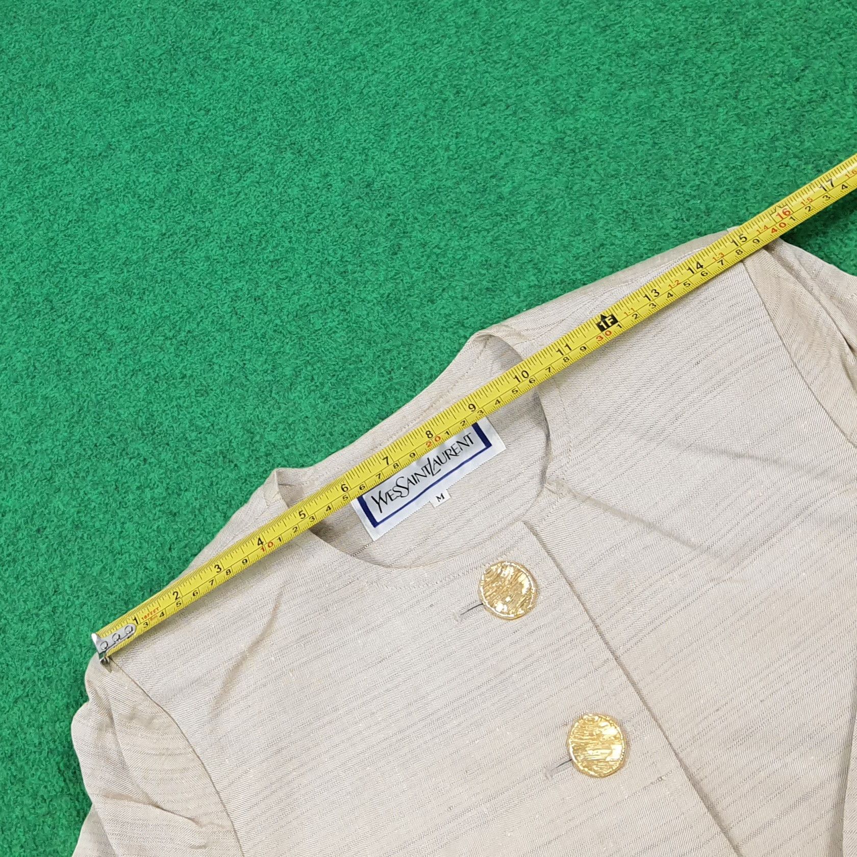 Yves Saint Laurent Vintage Yves Saint Laurent Rive Gauche Style Textured Blazer Size XS / US 0-2 / IT 36-38 - 10 Thumbnail