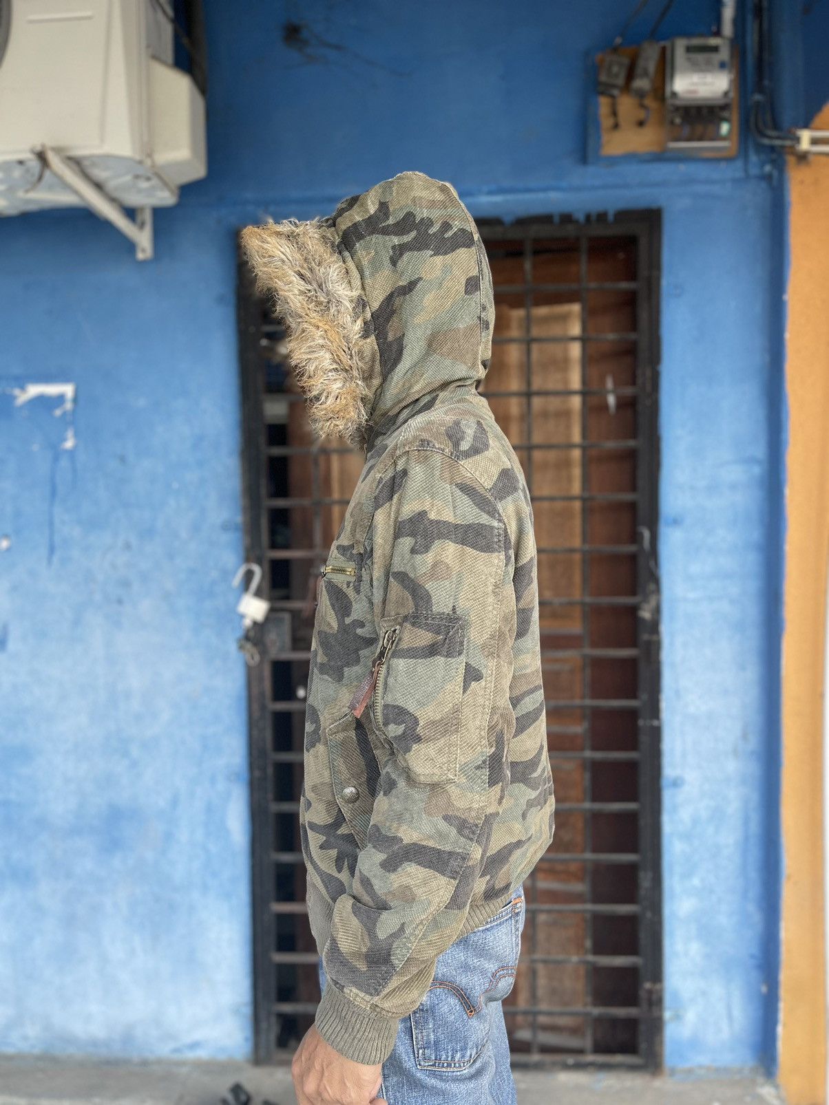 Japanese Brand TRIXY Army Camo Multi Pocket Hoodie Bombers Size US M / EU 48-50 / 2 - 15 Thumbnail