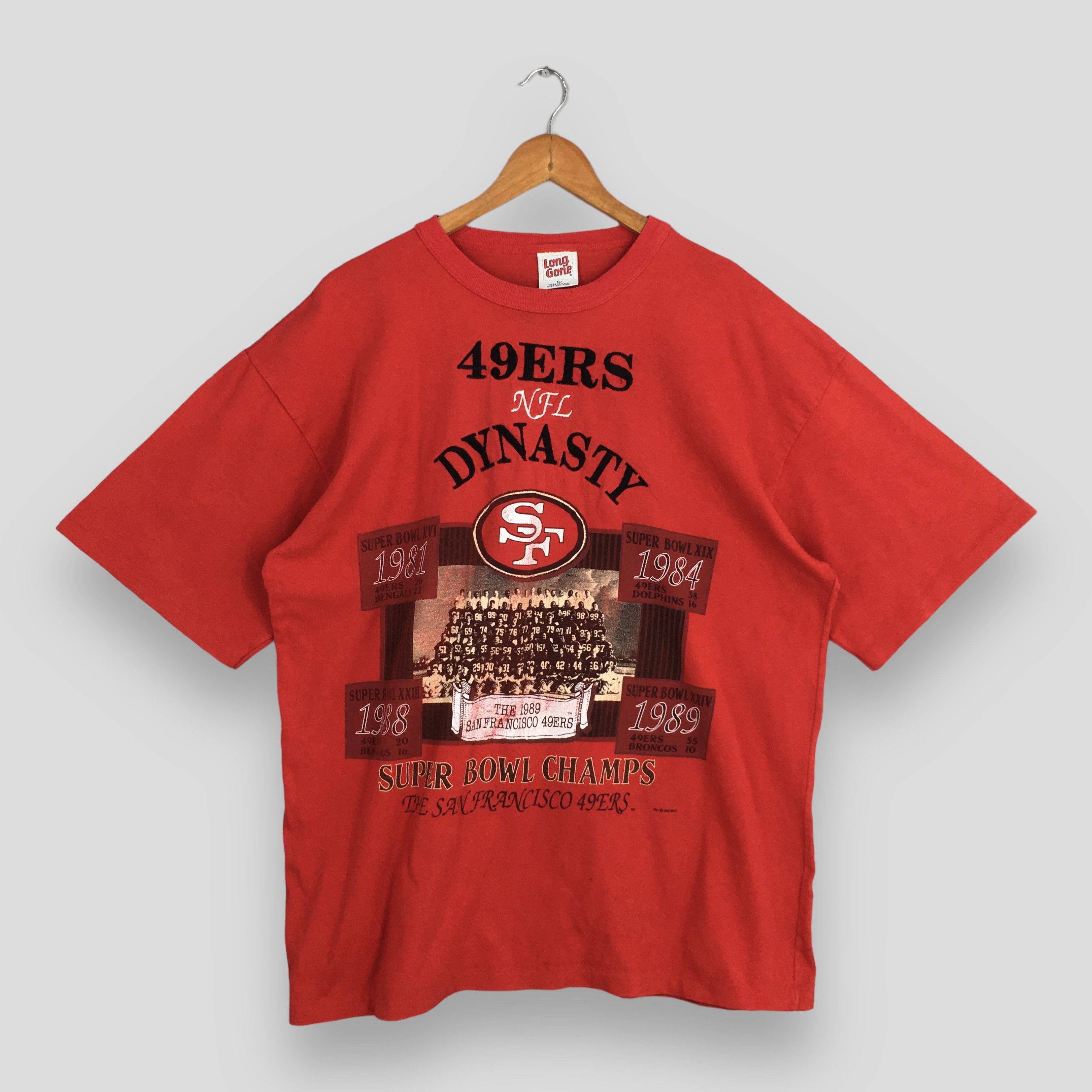 NFL × Vintage Vintage San Francisco 49ers NFL Red Tshirt XLarge Size US XL / EU 56 / 4 - 1 Thumbnail