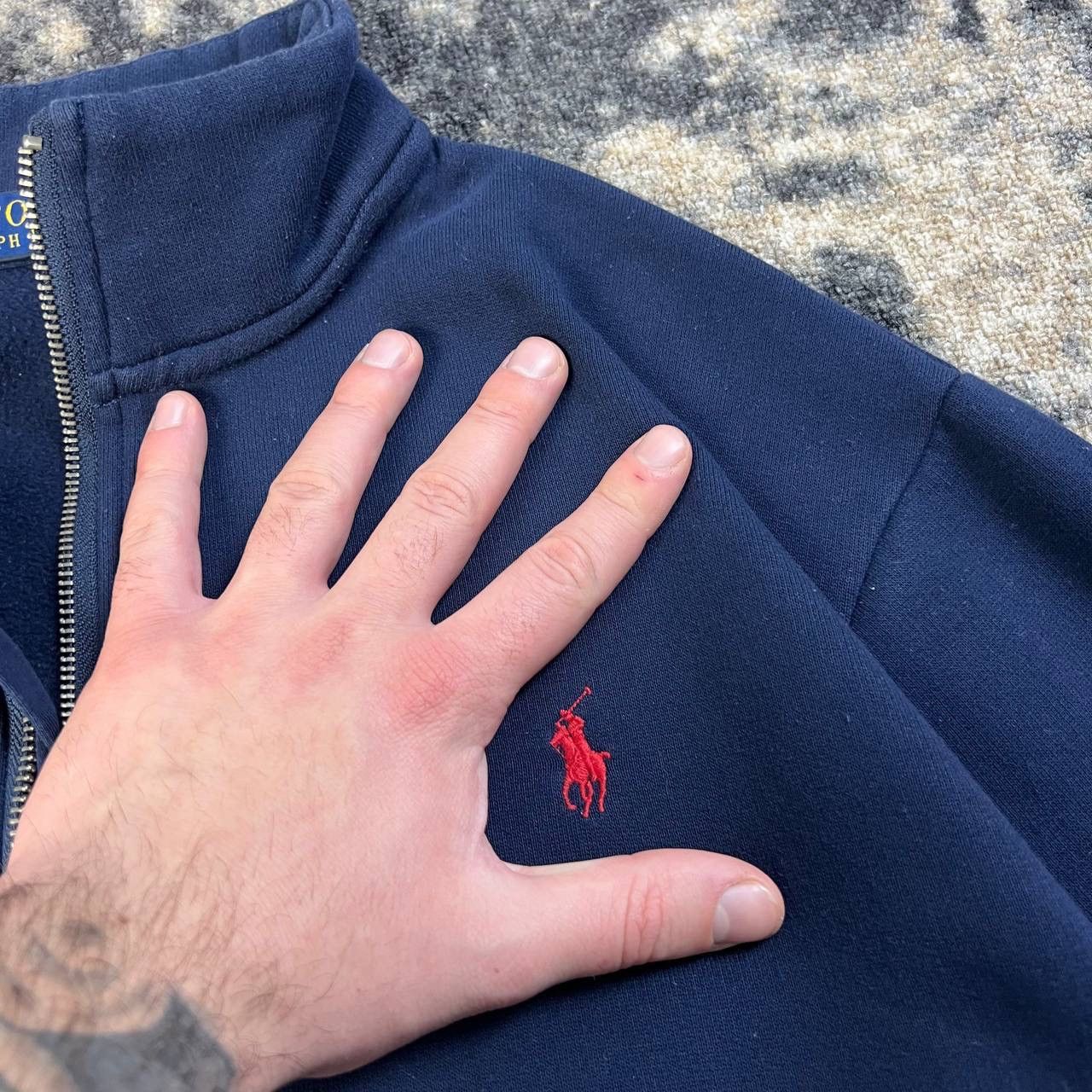 Polo Ralph Lauren Polo Ralph Lauren Luxury Quarter Zip Up Sweatshirt Size US XL / EU 56 / 4 - 4 Thumbnail