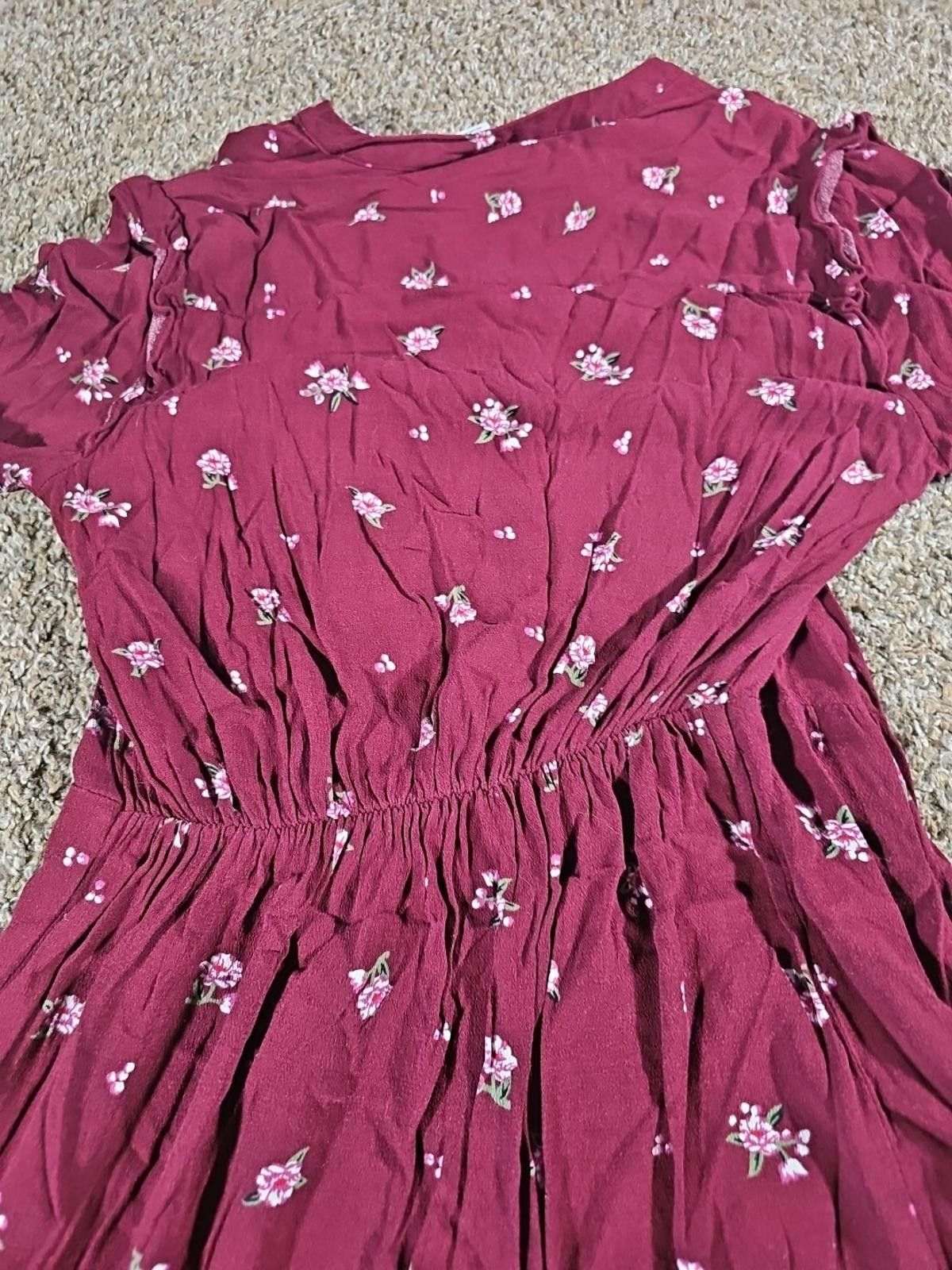 Old Navy Old Navy Dress Red Floral Sz S Size S / US 4 / IT 40 - 8 Thumbnail