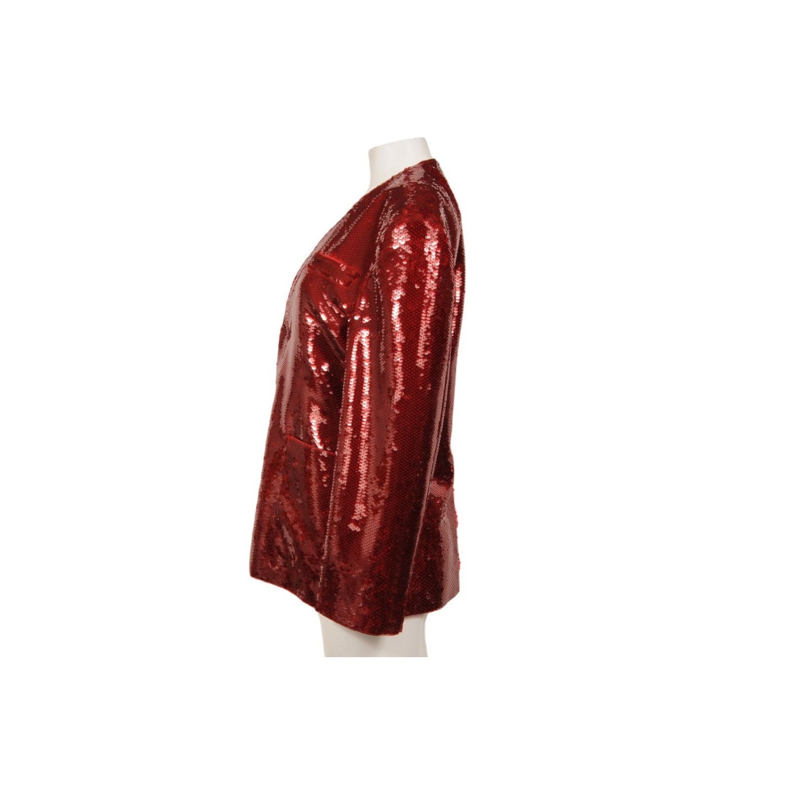 Gucci Fully Sequin Jacket Size IT 46 Slim Red Blazer Size US S / EU 44-46 / 1 - 7 Thumbnail