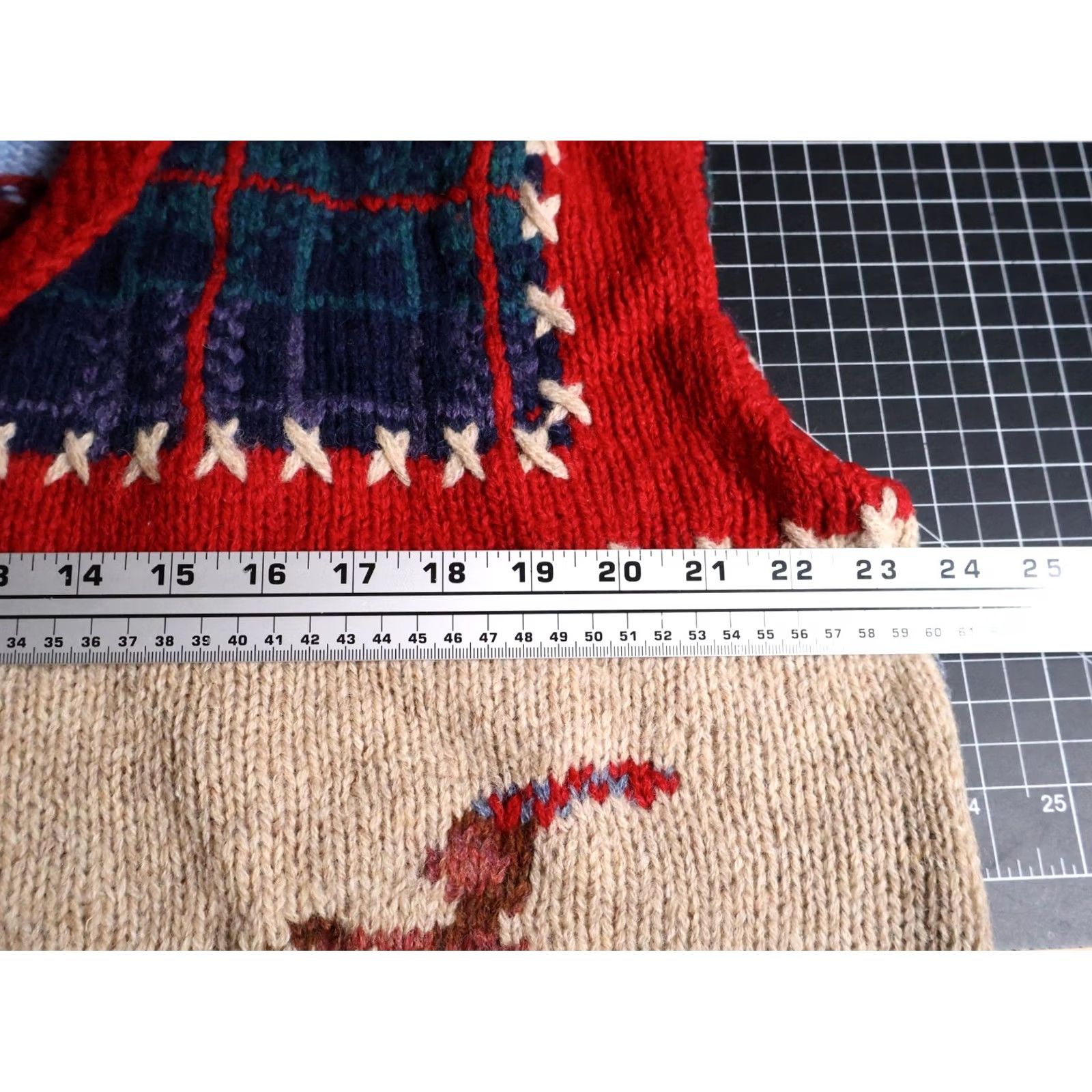 Eddie Bauer VINTAGE Eddie Bauer Sweater Vest Knit Wool Patchwork Red 90s XL Women’s Womens Size XL / US 12-14 / IT 48-50 - 5 Thumbnail