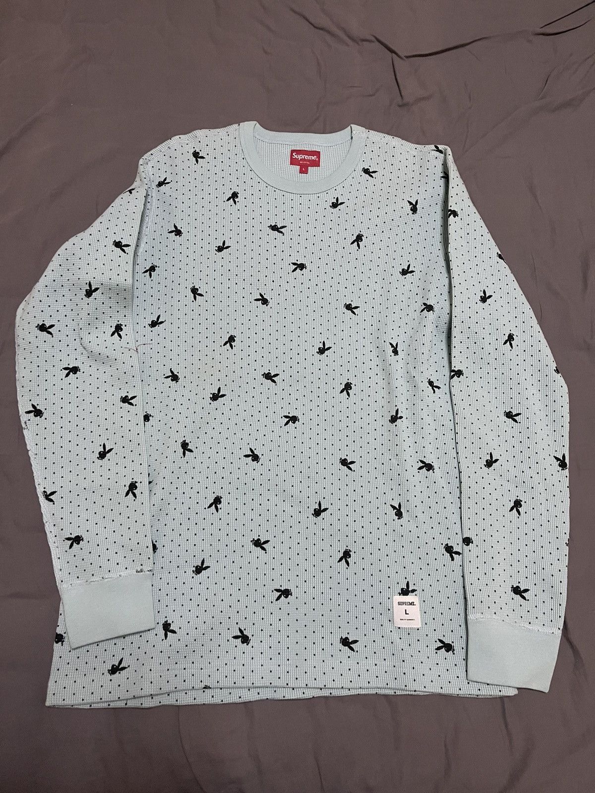 Supreme Supreme playboy waffle thermal crewneck crew | Grailed