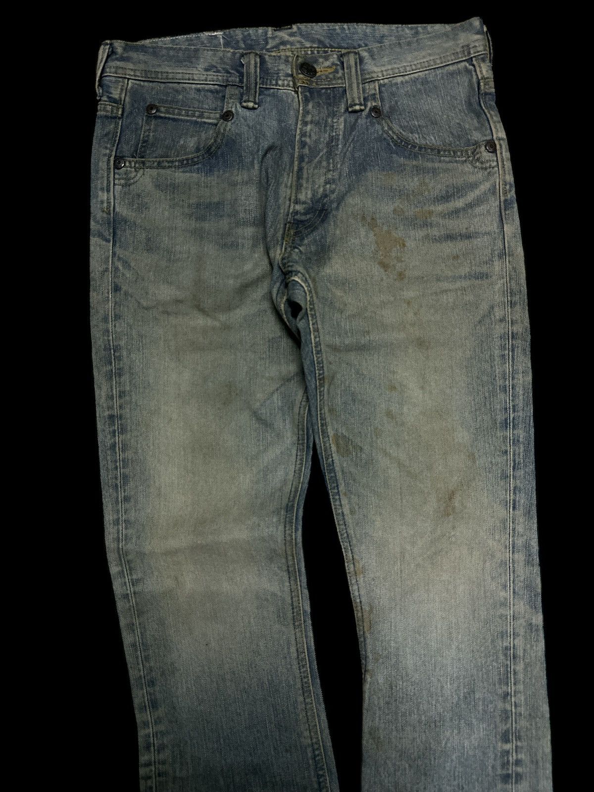 POST ARCHIVE FACTION (PAF) Distress Denim 💥 Vintage Lee Kansas Usa Distress no Washed💥 Size US 30 / EU 46 - 3 Thumbnail
