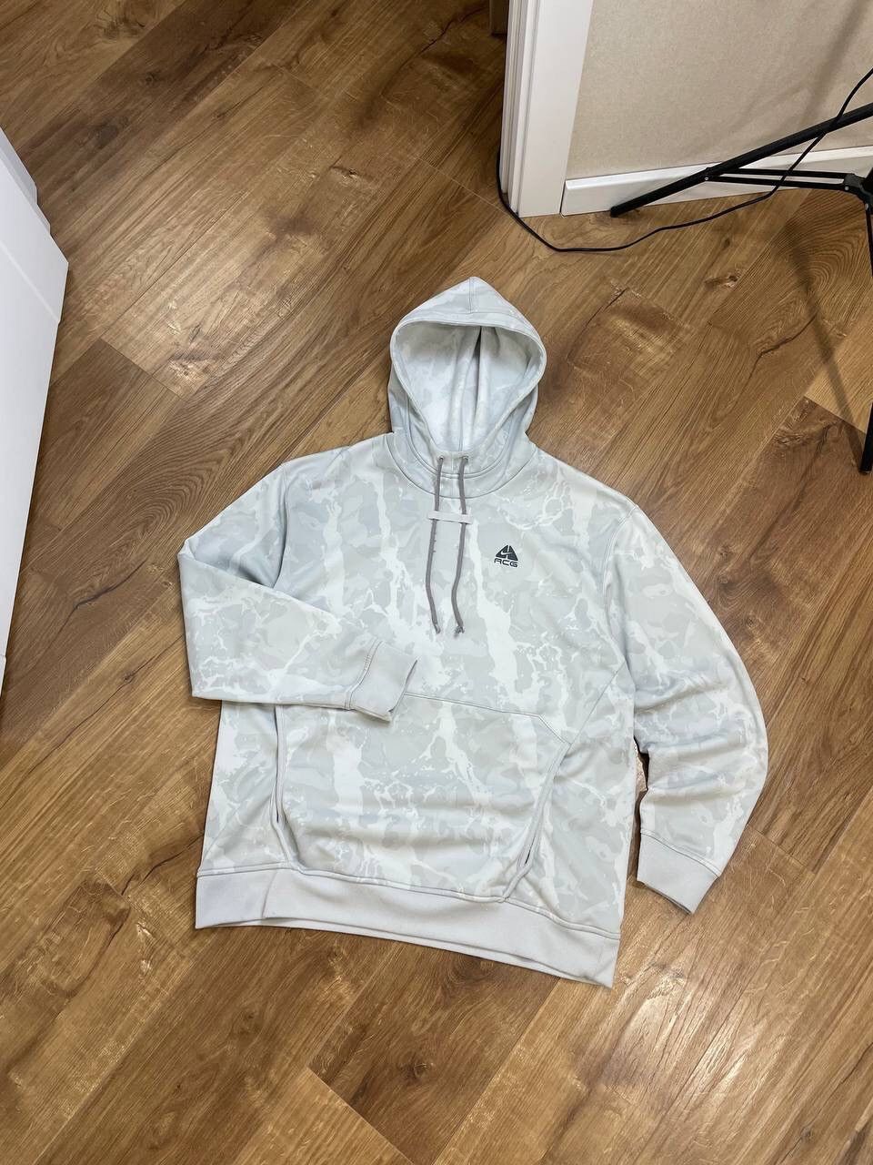 Nike ACG × Vintage Vintage Nike ACG Y2K Style Camo Grey Ninja Balaclava Hoodie Size US L / EU 52-54 / 3 - 1 Thumbnail