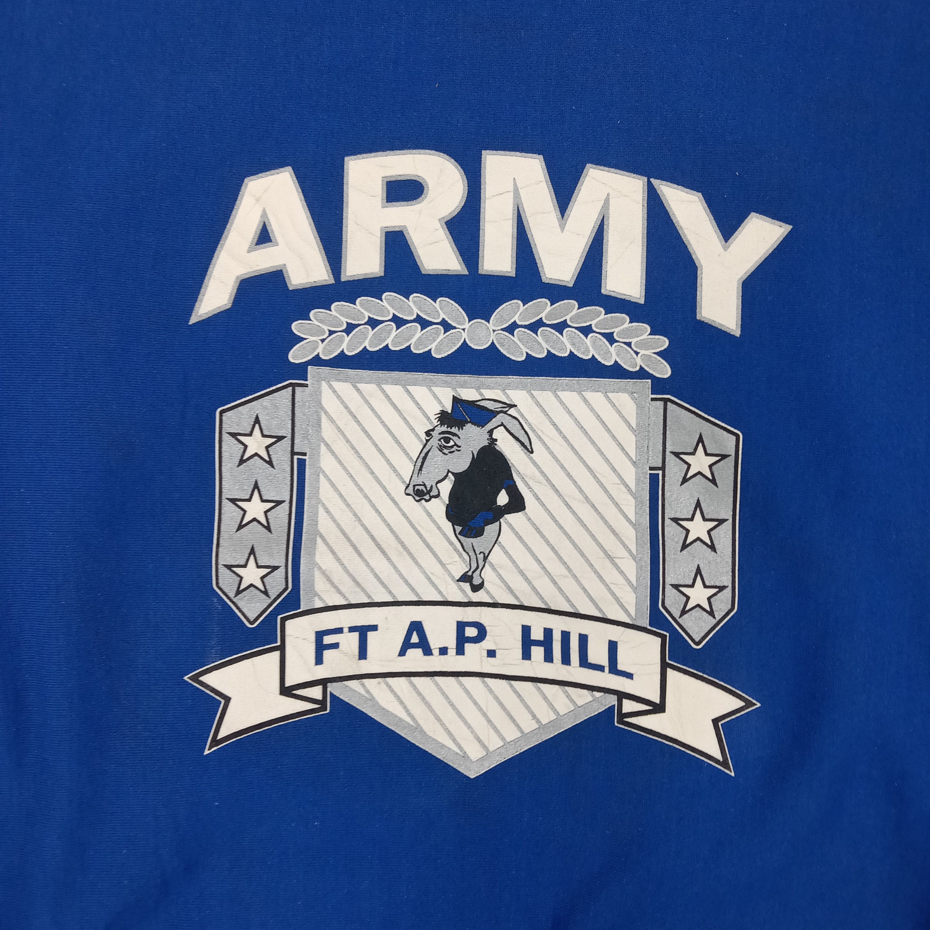 Vintage Vintage 90's Army Ft A.P. Hill American Sweatshirt Size US XXL / EU 58 / 5 - 3 Thumbnail