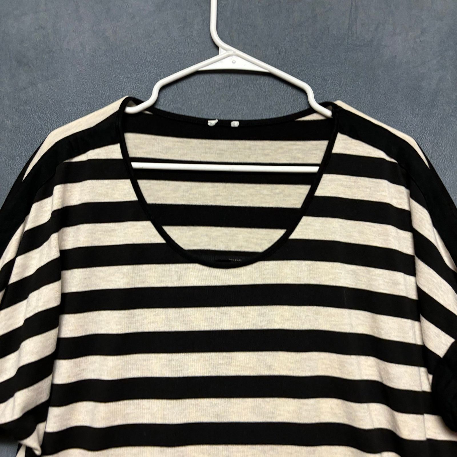 Other Plus Size Striped Blouse Stretchy Short Sleeve Preppy Work Size XXL / US 16-18 / IT 52-54 - 4 Thumbnail