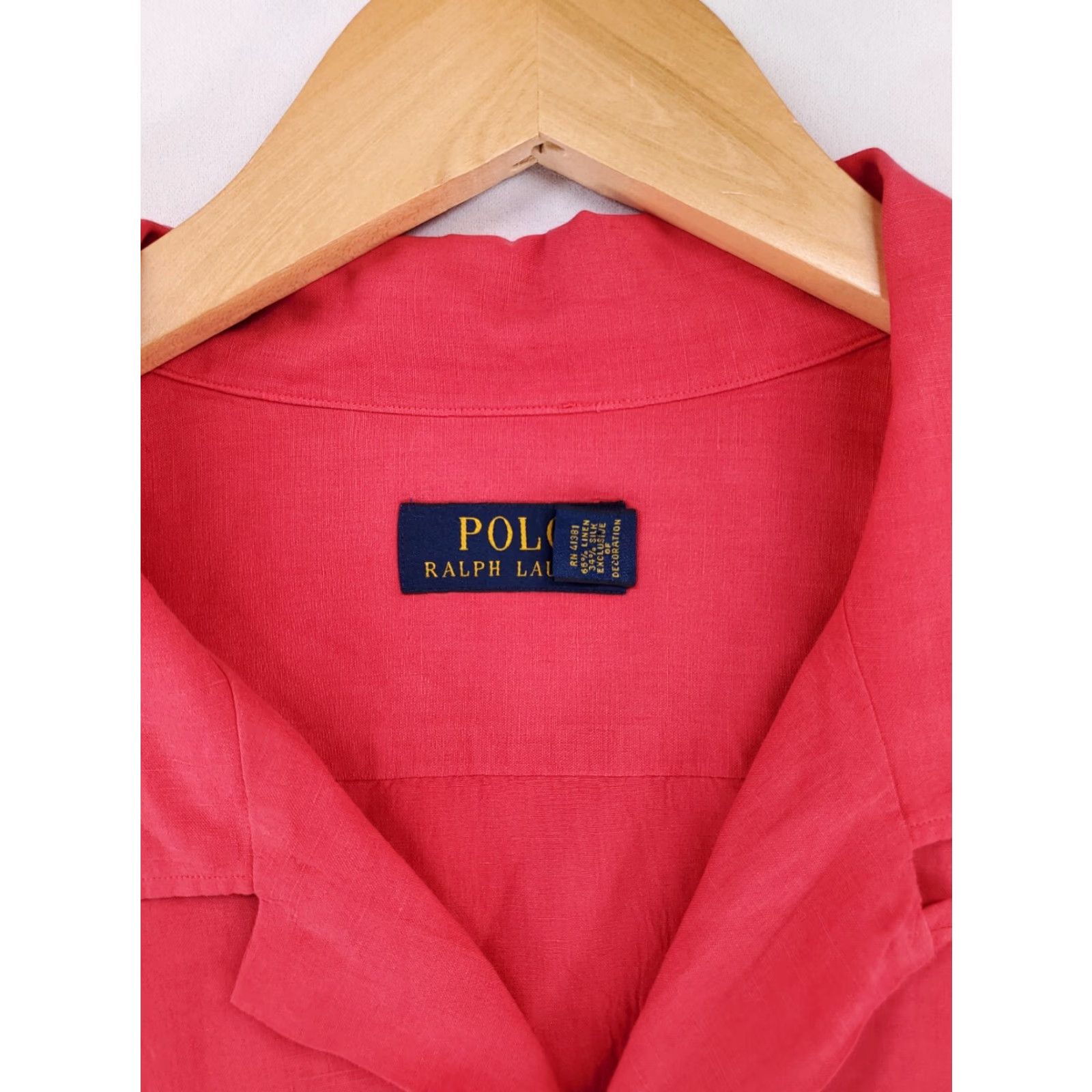 Polo Ralph Lauren Polo Ralph Lauren Silk Linen Blend Button Up Shirt Pink Short Sleeve 2XL Mens T, Big & Tall, 2XL, Pink, Short Sleeve, Shirt, Mens Size US XXL / EU 58 / 5 - 3 Thumbnail