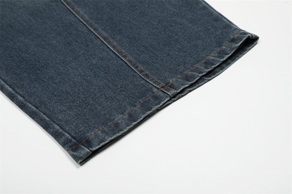 Japanese Brand × Jean Men's street trend wide leg star decorated scimitar jeans Size US 32 / EU 48 - 6 Thumbnail
