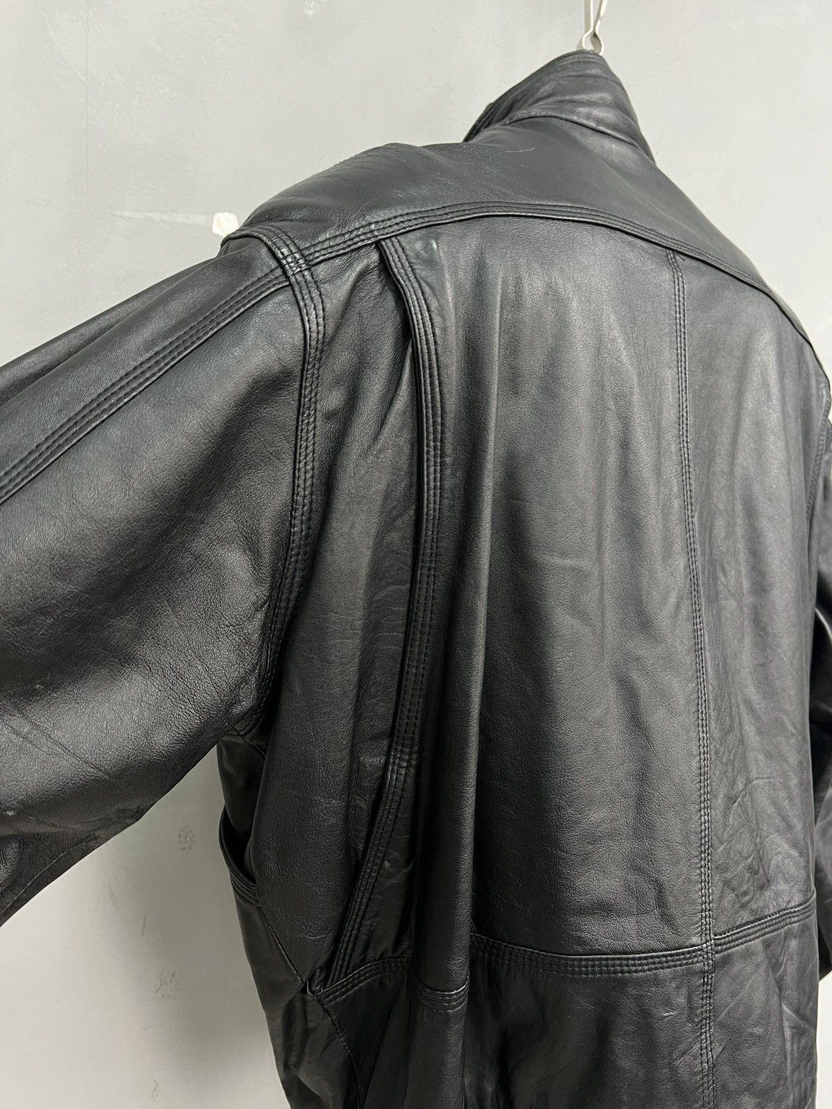 Leather Oversized balenciaga style leather bomber jacket y2k hype Size US S / EU 44-46 / 1 - 8 Thumbnail