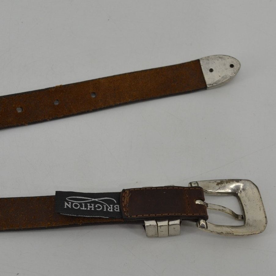 Brighton Brighton Womens Sz Large Brown Leather Belt Heart Western Size ONE SIZE - 4 Thumbnail