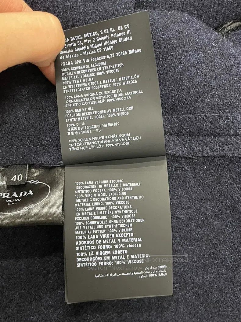 Prada Prada 25 autumn and winter new blue woollen silhouette coa Size XS / US 0-2 / IT 36-38 - 6 Thumbnail
