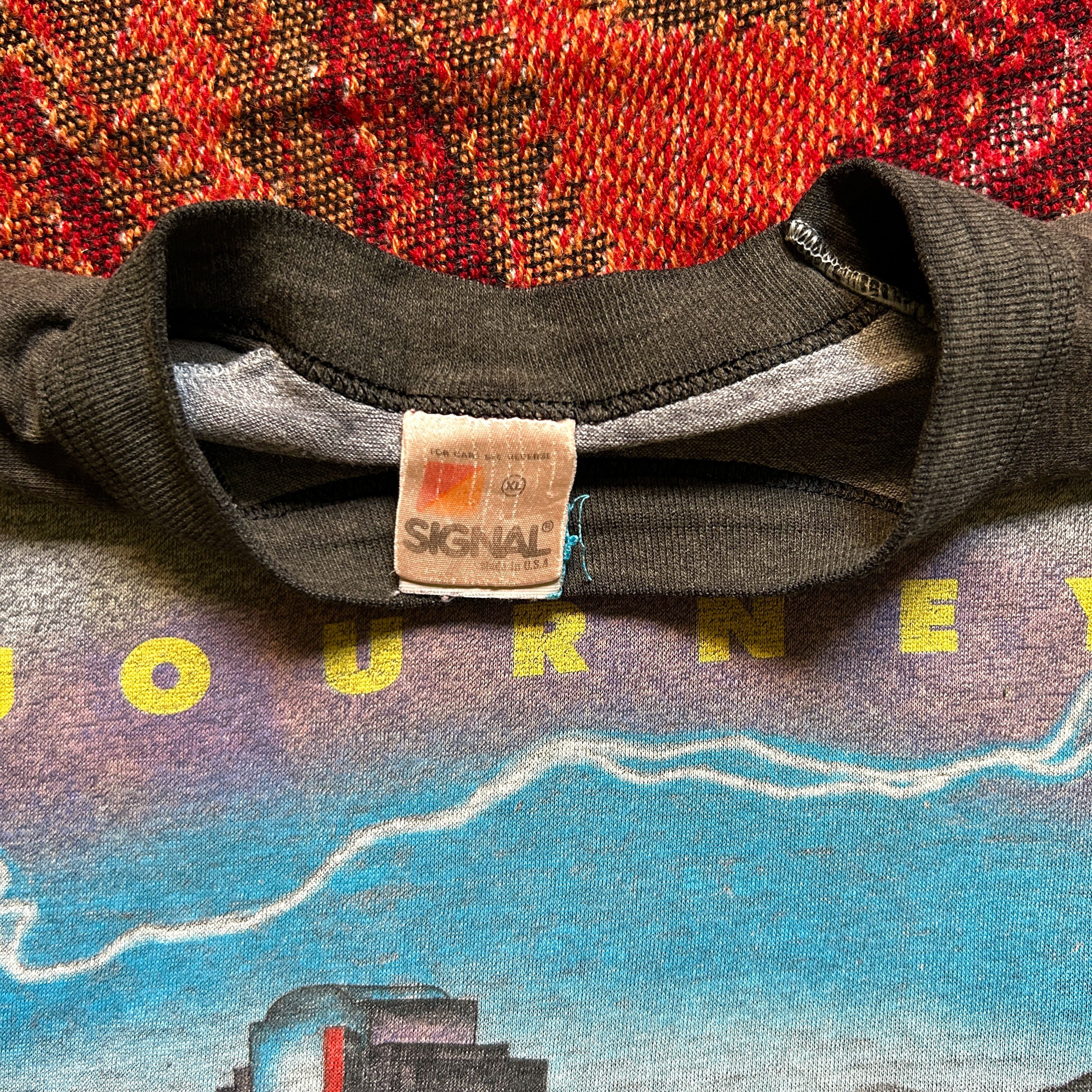 Vintage Vintage 1986 Journey "Raised On Radio" Raglan Band Tee Size US L / EU 52-54 / 3 - 7 Thumbnail