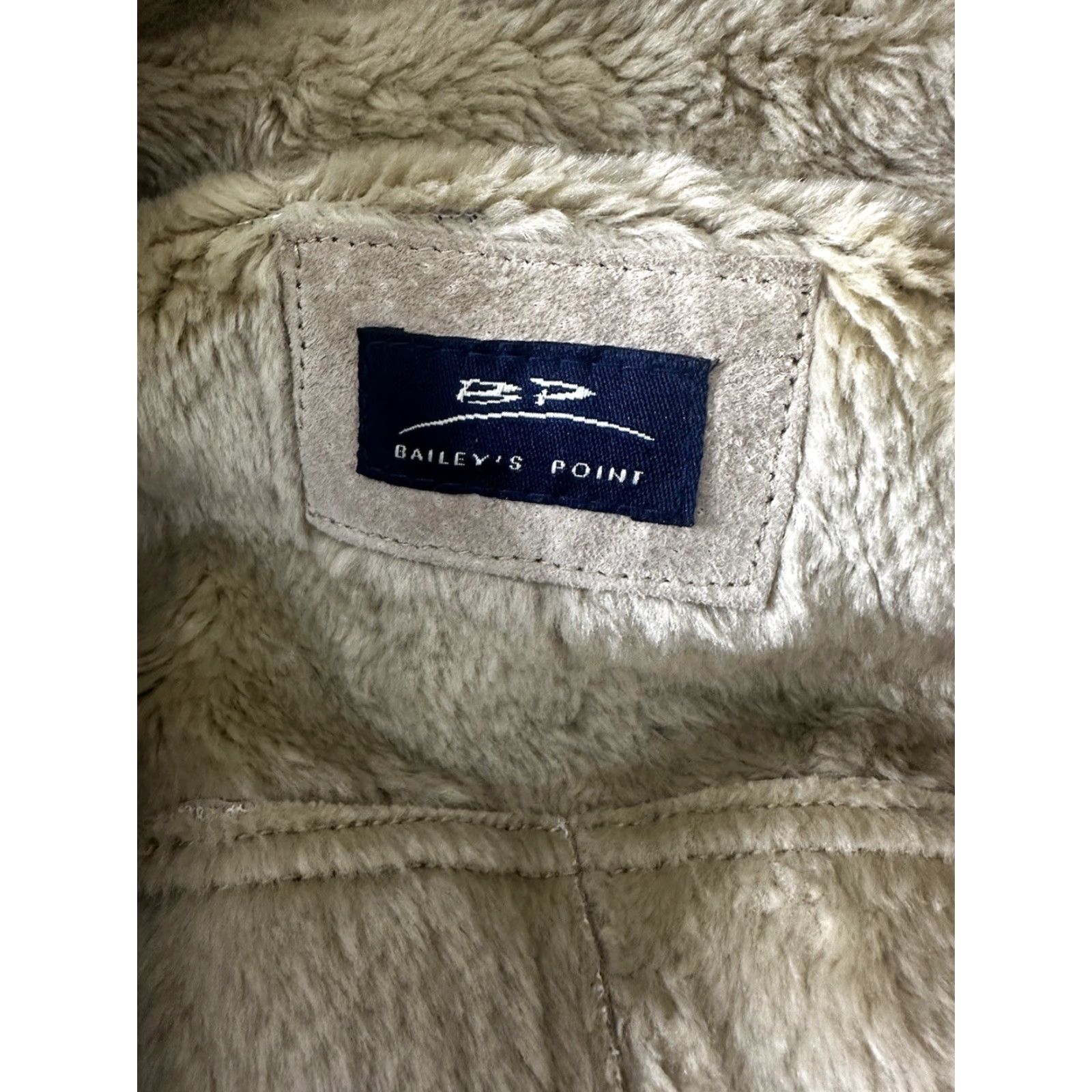 Vintage VINTAGE Rancher Jacket Coat Womens XL Leather Suede Sherpa Lined Beige Tan Solid Zip Hooded Button Casual Travel Workwear Fall Winter Womens XL Size XL / US 12-14 / IT 48-50 - 4 Thumbnail