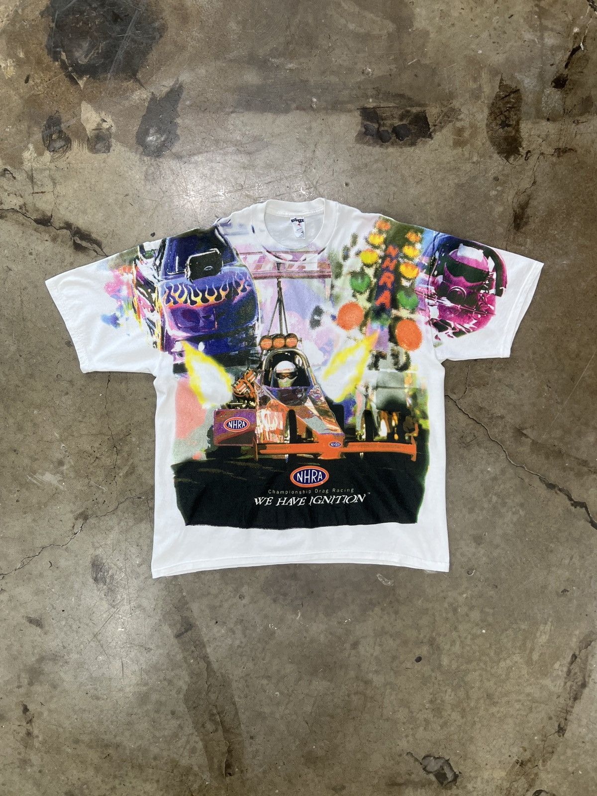 NASCAR Vintage AOP NHRA Championship Drag Racing Ignition Tee XL Size US XL / EU 56 / 4 - 2 Thumbnail