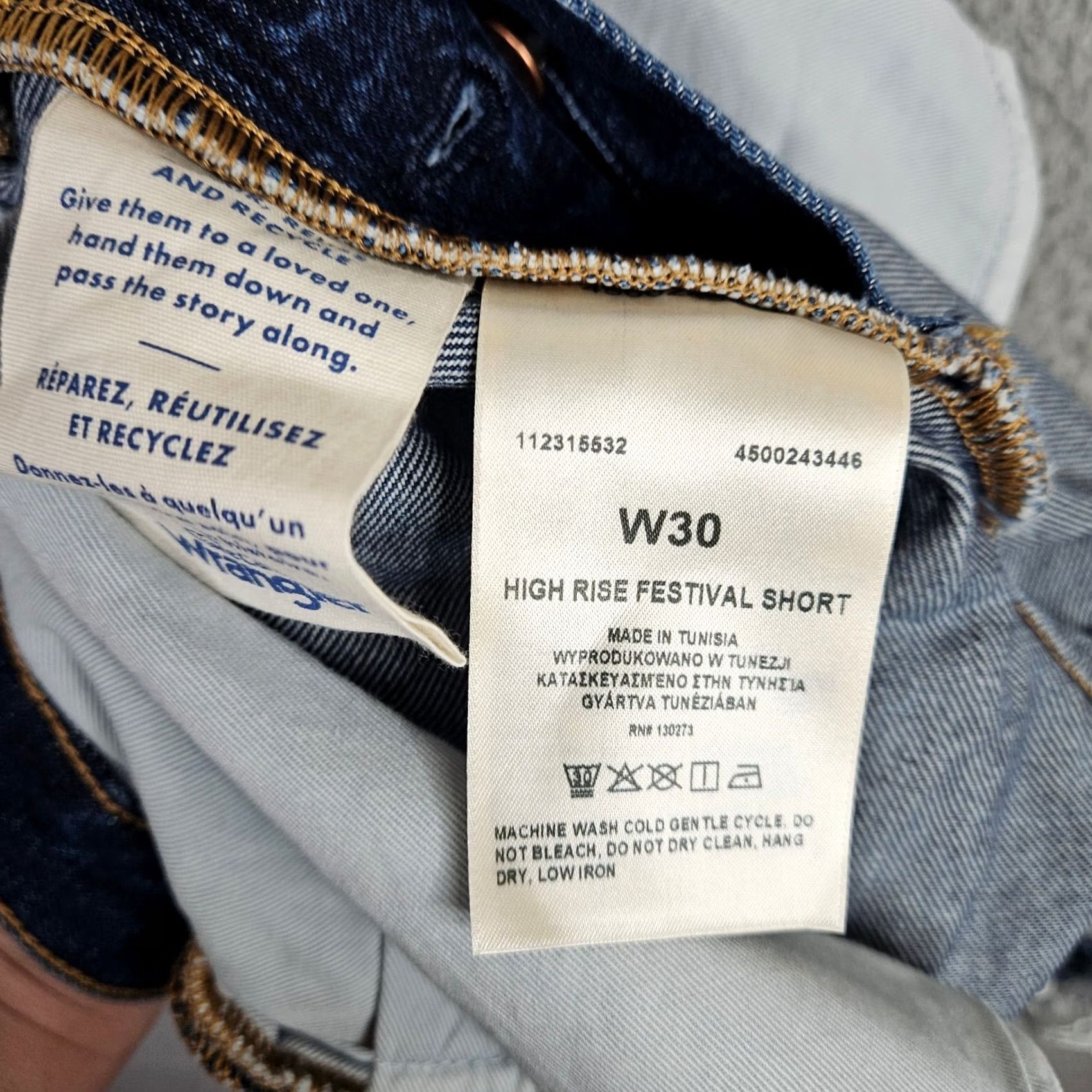 Vintage Wrangier High Rise Festival Short Size W30 Indigood blue Women’s Size 30" / US 8 / IT 44 - 3 Thumbnail