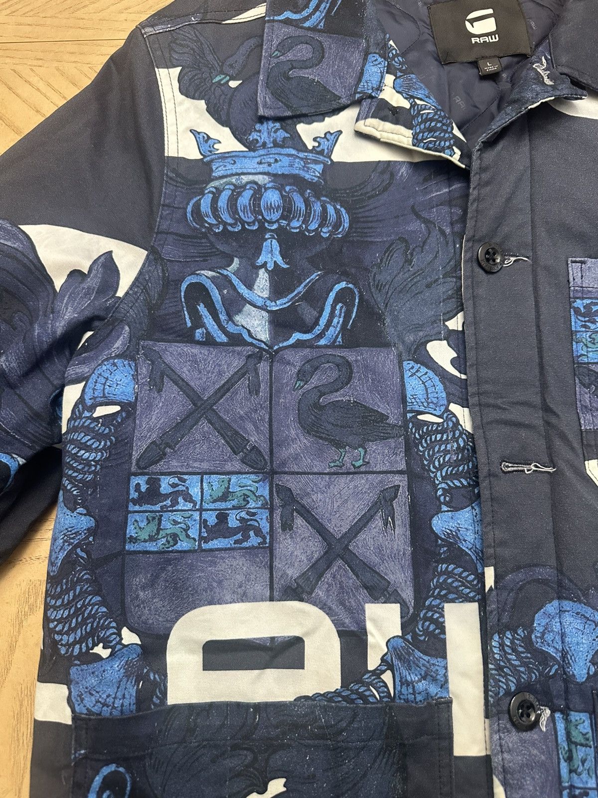G-Star G-Star Raw Blake Padded Jacket Mens Size L Blue Button Up Size US L / EU 52-54 / 3 - 6 Thumbnail
