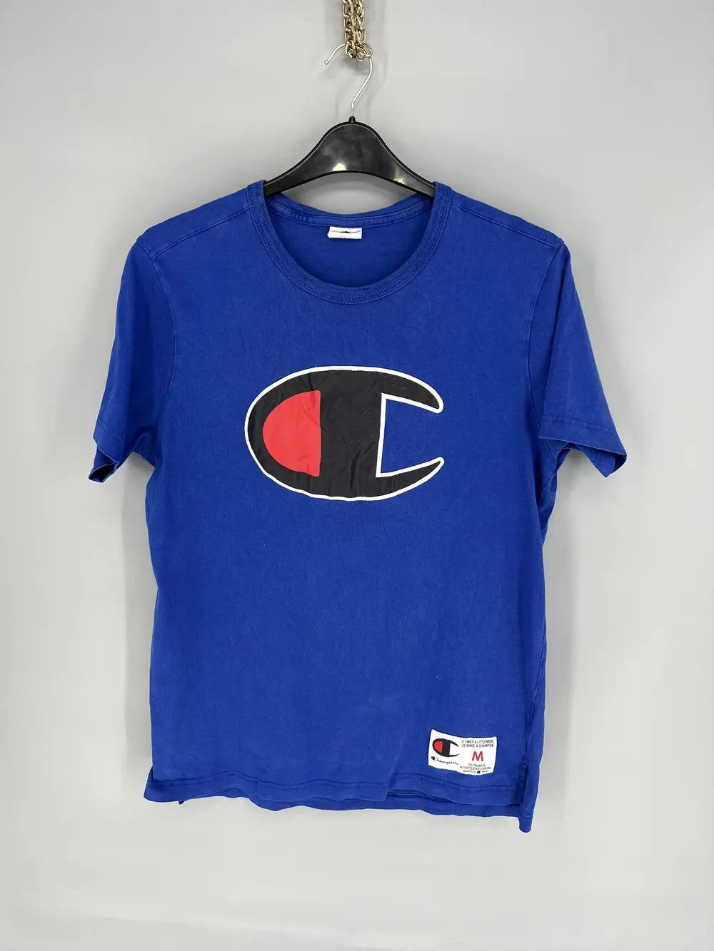 Champion × Vintage VINTAGE Y2K CHAMPION BIG LOGO NICE DESIGN TSHIRT HIP HOP RAP Size US M / EU 48-50 / 2 - 1 Thumbnail