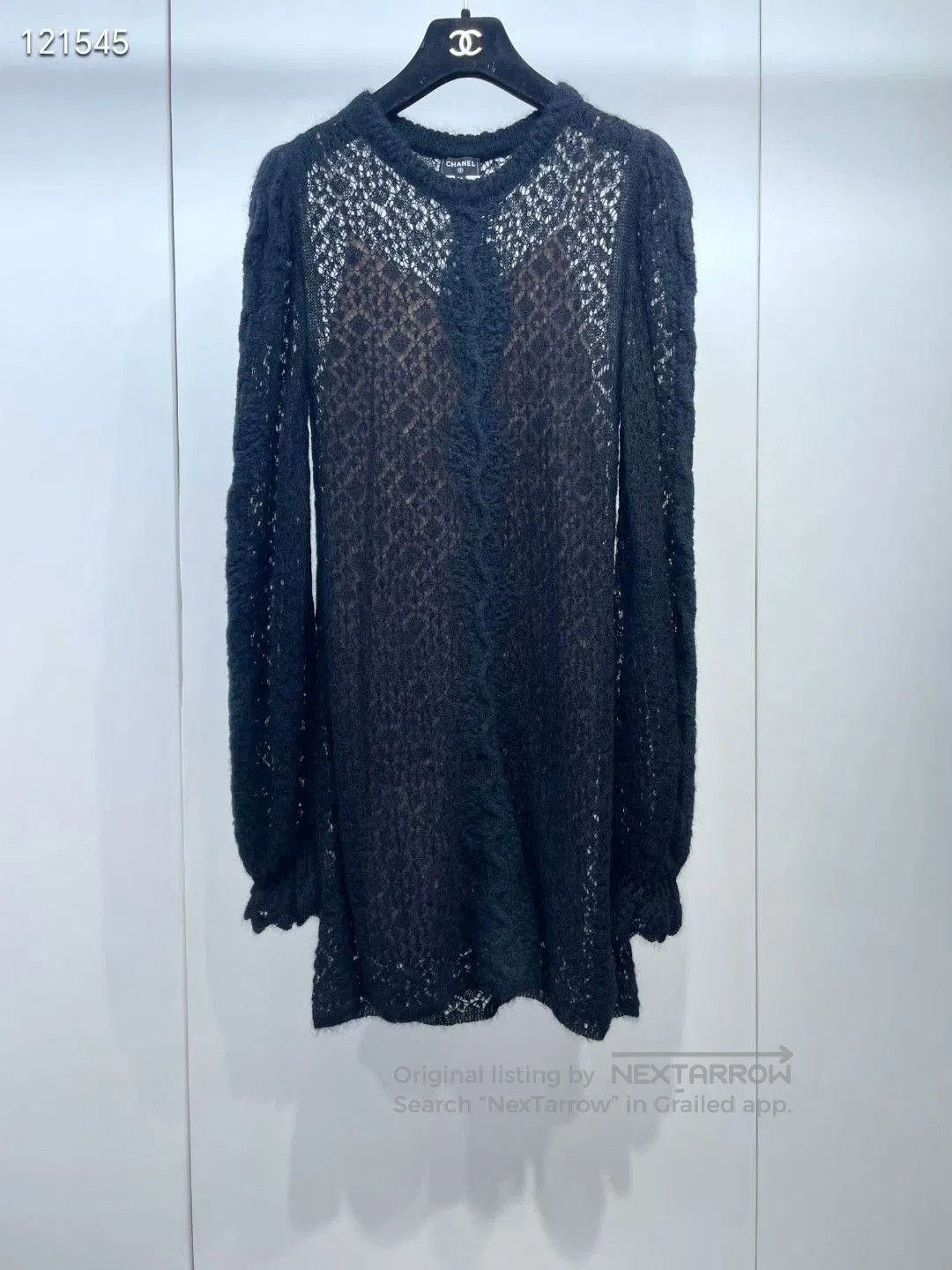 Chanel Chanel 23K Black Crochet Lantern Dress. Size XXS / US 00 / IT 34 - 1 Thumbnail