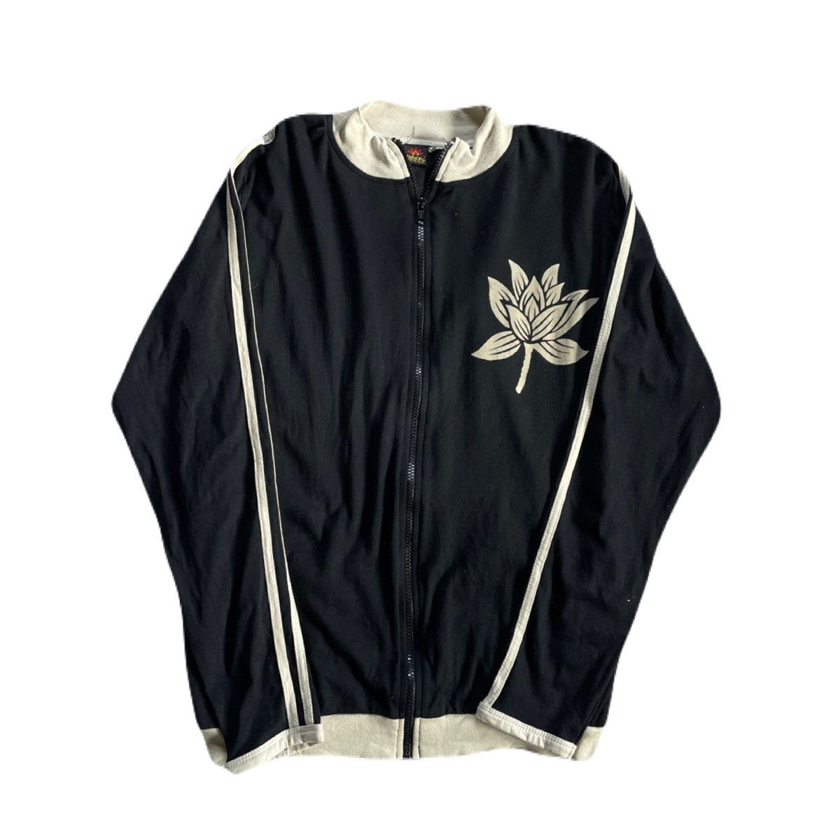 If Six Was Nine 2000s Japanese archive Vkei Lotus Graphic Track Jacket Size US M / EU 48-50 / 2 - 2 Thumbnail